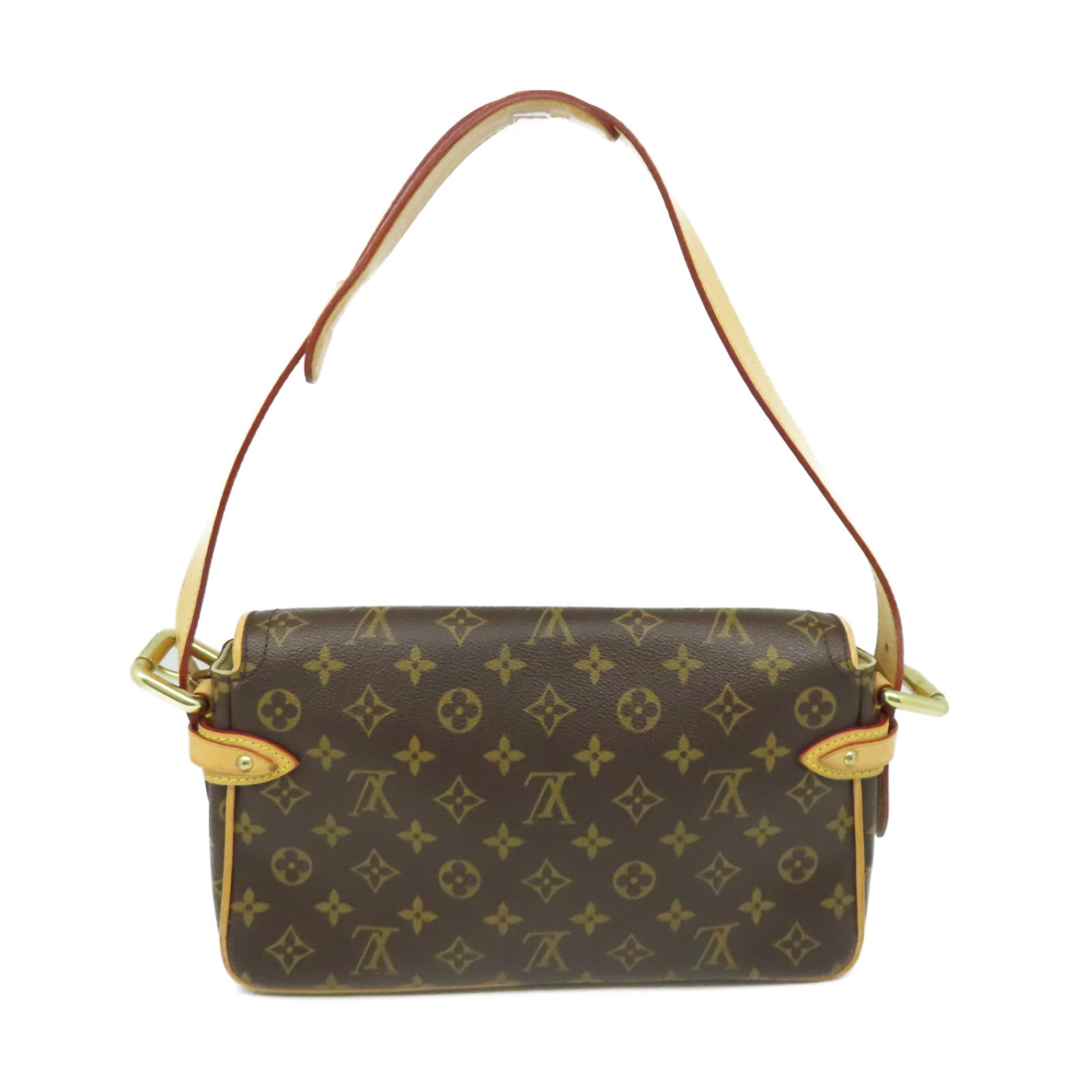 LOUIS VUITTON Monogram Hudson Shoulder Bag金扣肩背袋啡色