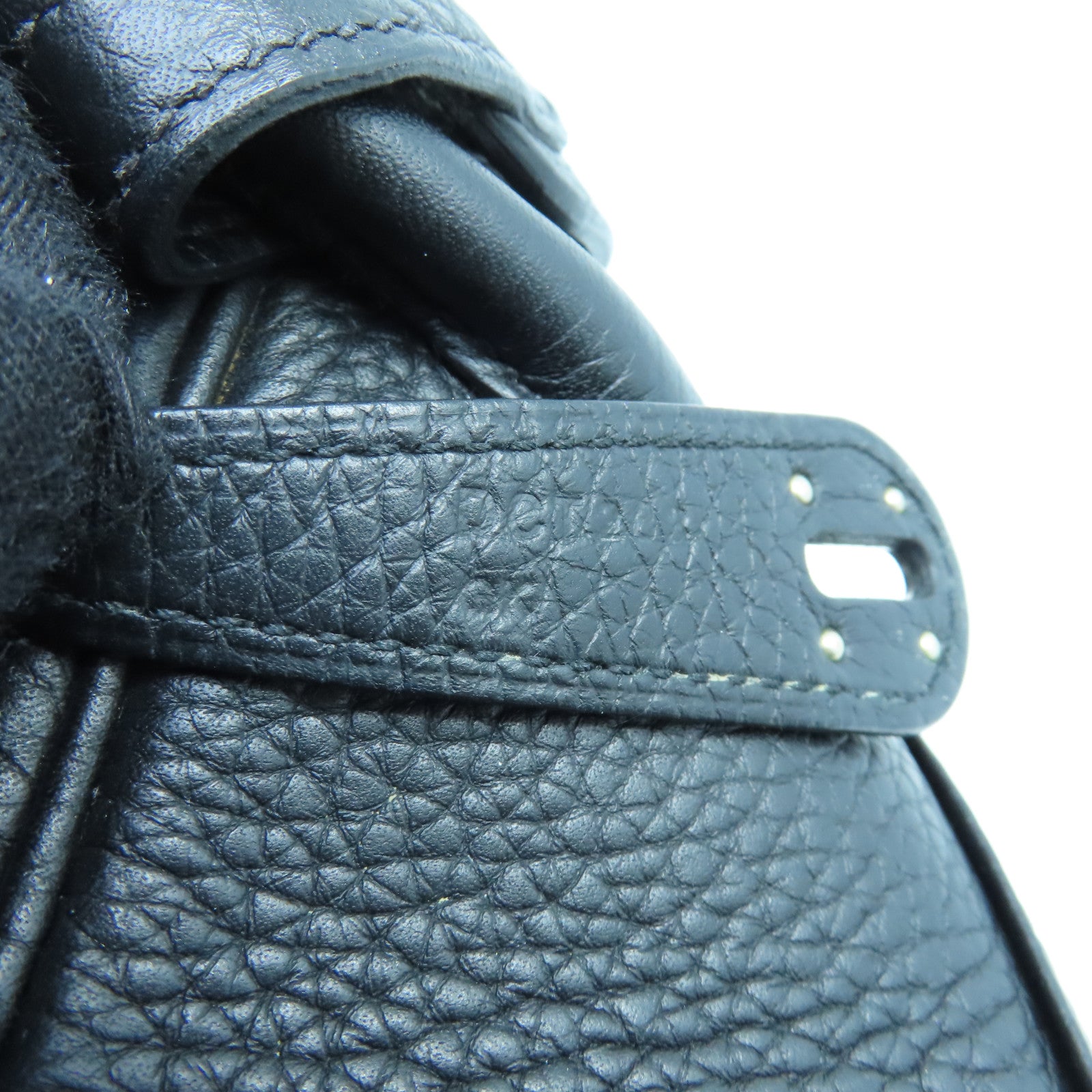 HERMES Clemence皮革Lindy 26银扣手挽肩背两用袋黑色