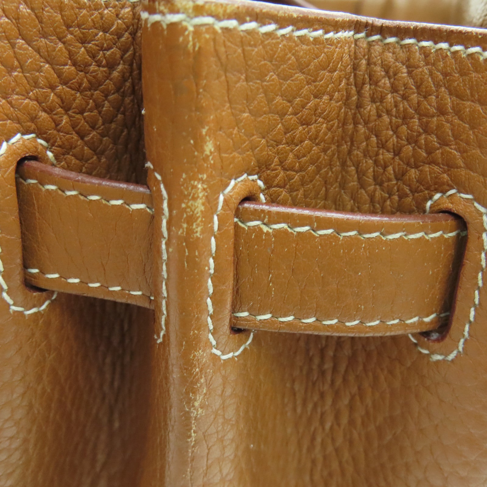HERMES Clemence皮革Birkin 30銀扣手挽袋啡色