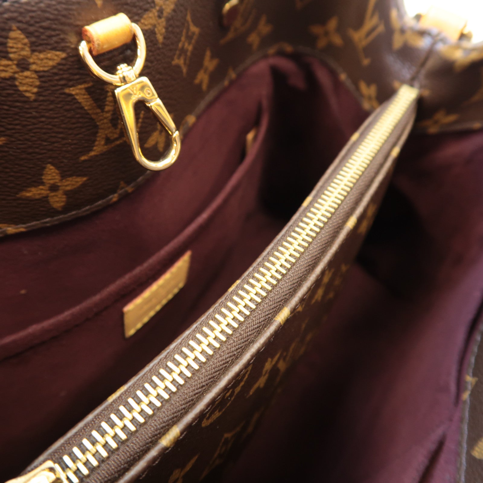 LOUIS VUITTON Monogram Montaigne MM金扣手挽肩背兩用袋啡色