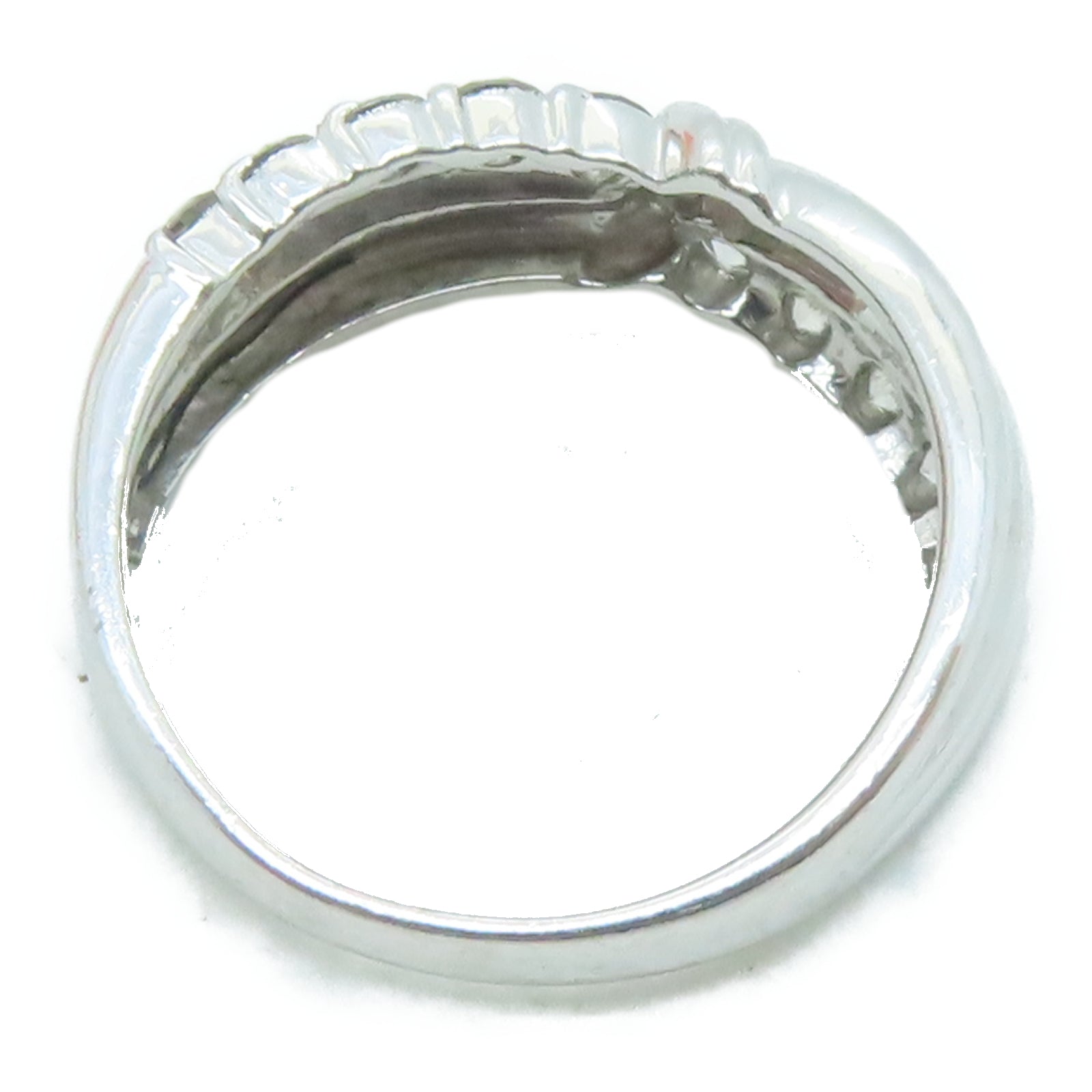 JEWELRY Pt900铂金Diamond 4.1g 0.50ct钻石戒指US#6