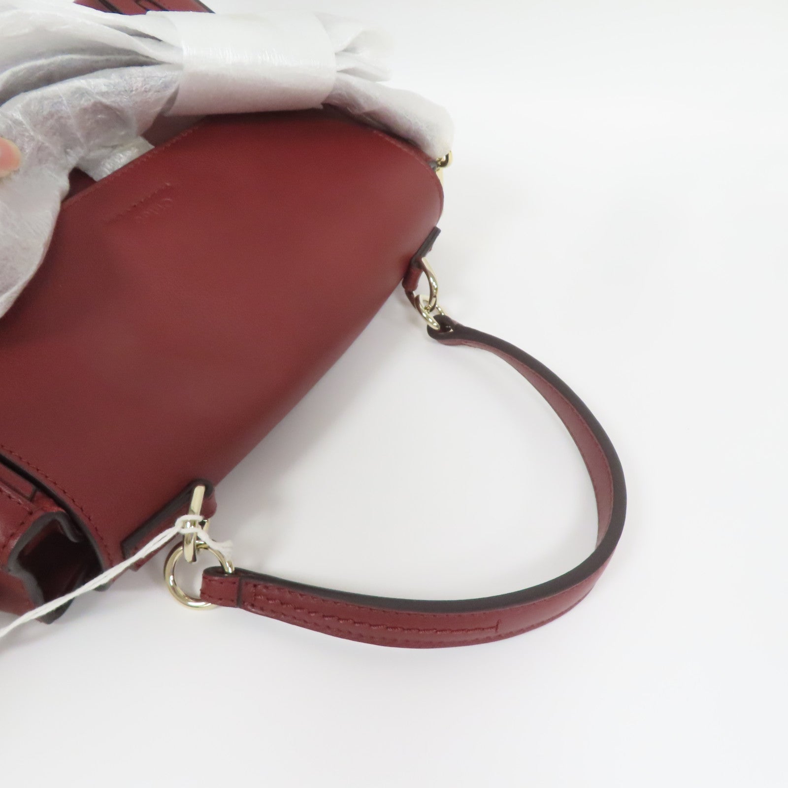 Chloe 牛皮皮革2 Way Shoulder金扣手挽肩背兩用袋紅色