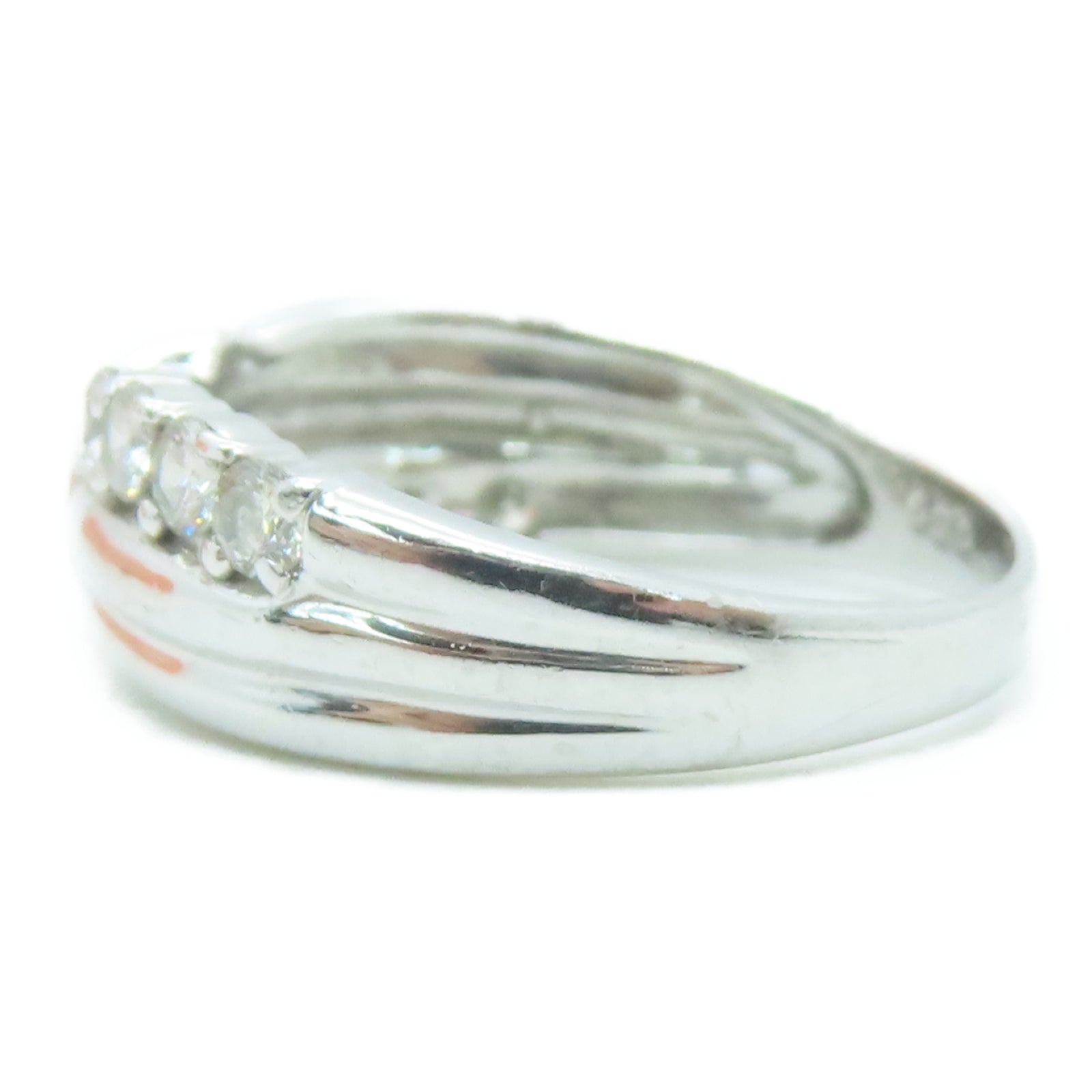 JEWELRY Pt900铂金Diamond 4.1g 0.50ct钻石戒指US#6