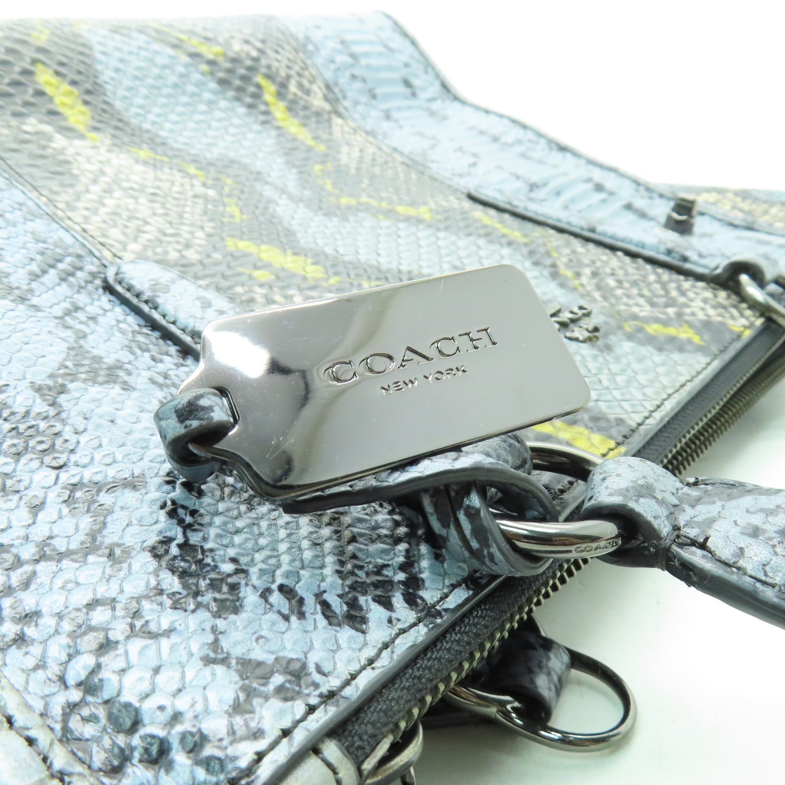 COACH 【激減優惠】皮革2 Way Shoulder銀扣手挽肩背兩用袋彩色