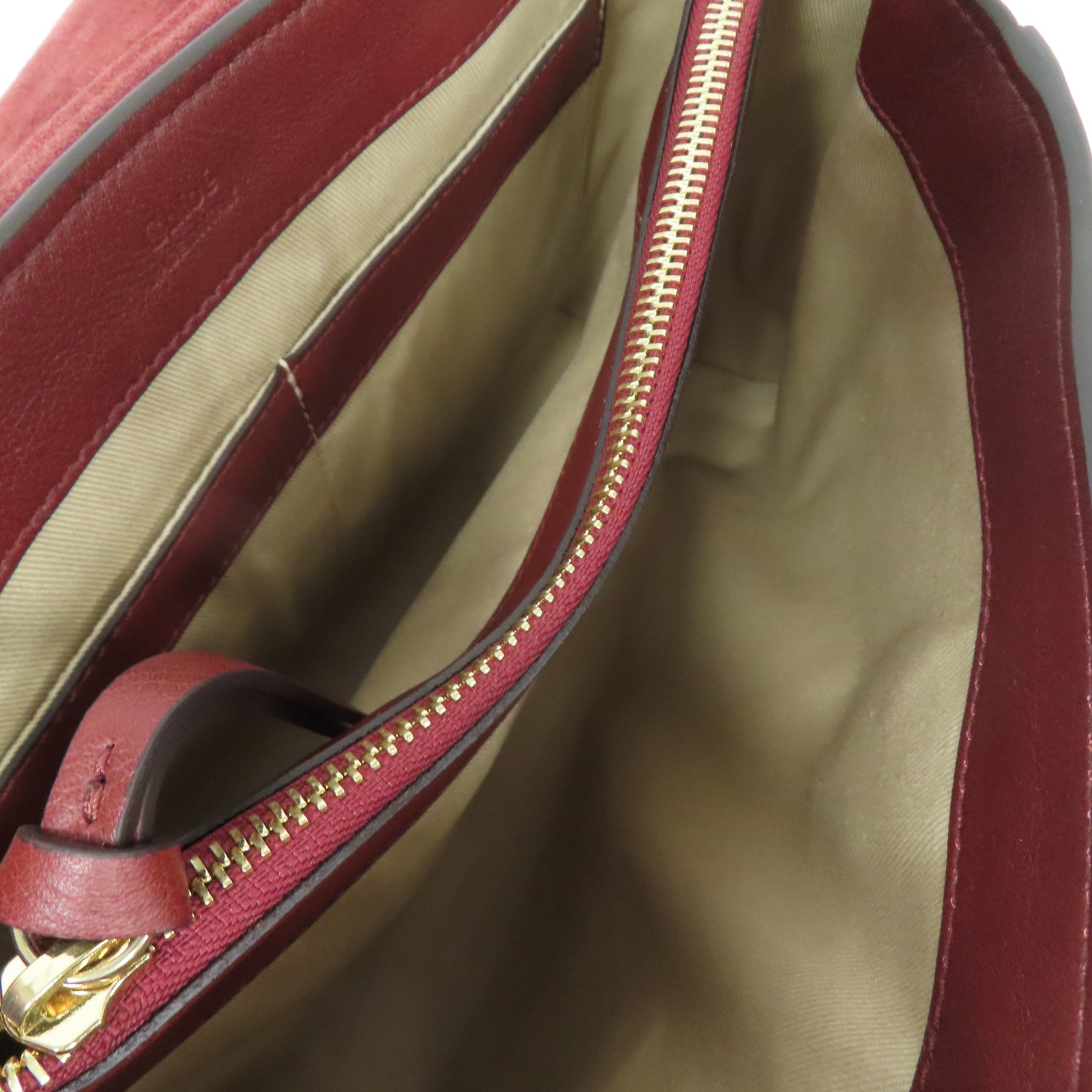 Chloe 牛皮皮革2 Way Shoulder金扣手挽肩背兩用袋紅色