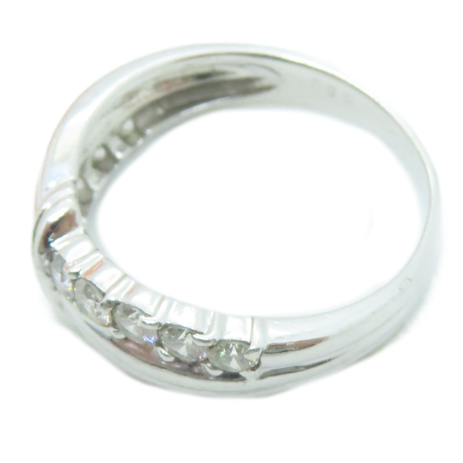 JEWELRY Pt900铂金Diamond 4.1g 0.50ct钻石戒指US#6