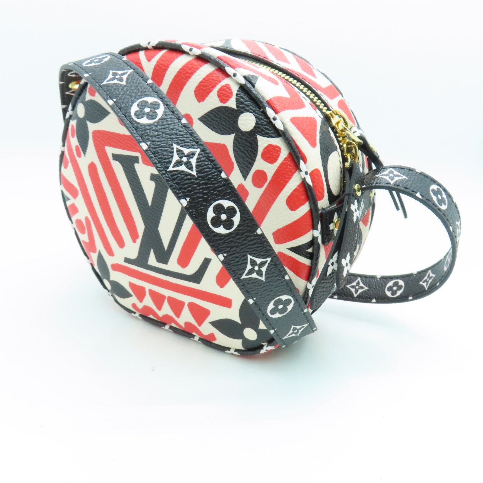 LOUIS VUITTON Clafoutis Giant Boite Chapeau金扣肩背袋红色黑色白色