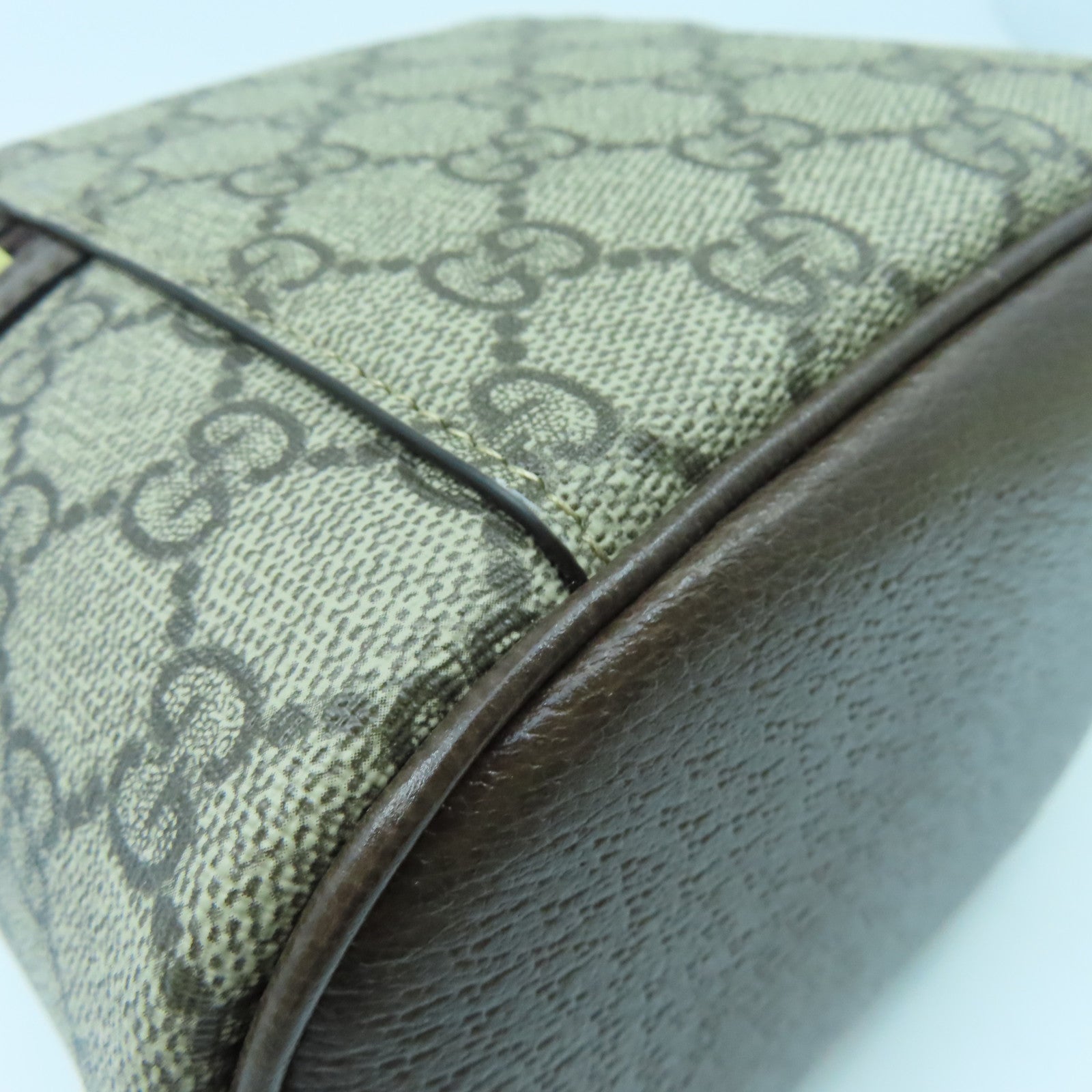GUCCI 塗層帆布Ophidia GG-Supreme Vanity Case金扣手挽袋啡色