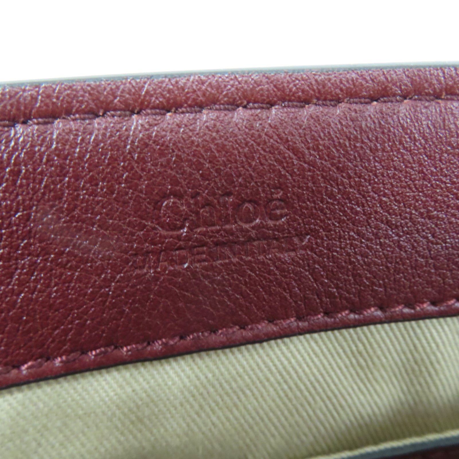 Chloe 牛皮皮革2 Way Shoulder金扣手挽肩背兩用袋紅色