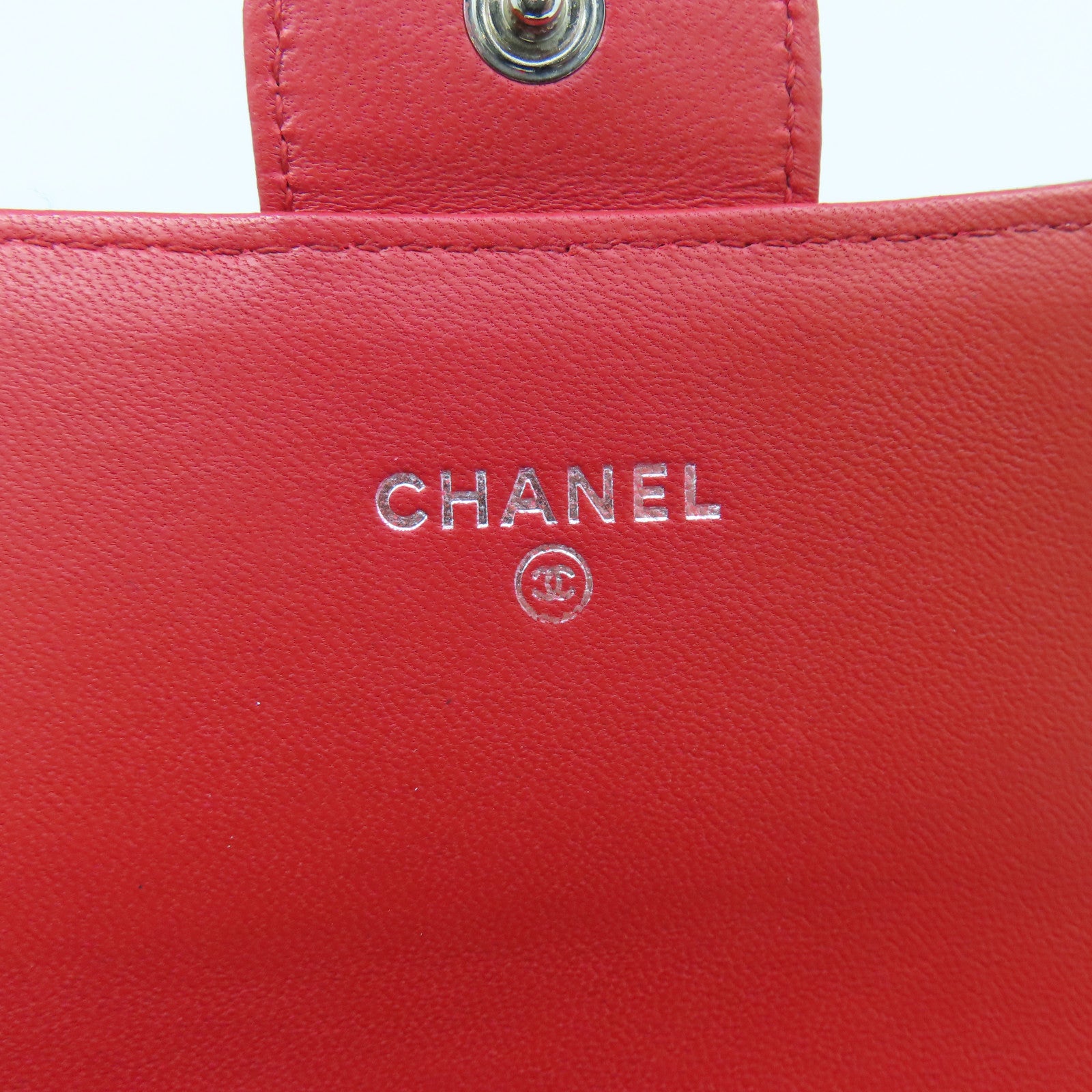 CHANEL 菱格牛皮皮革Long Wallet银扣长钱包红色蓝色
