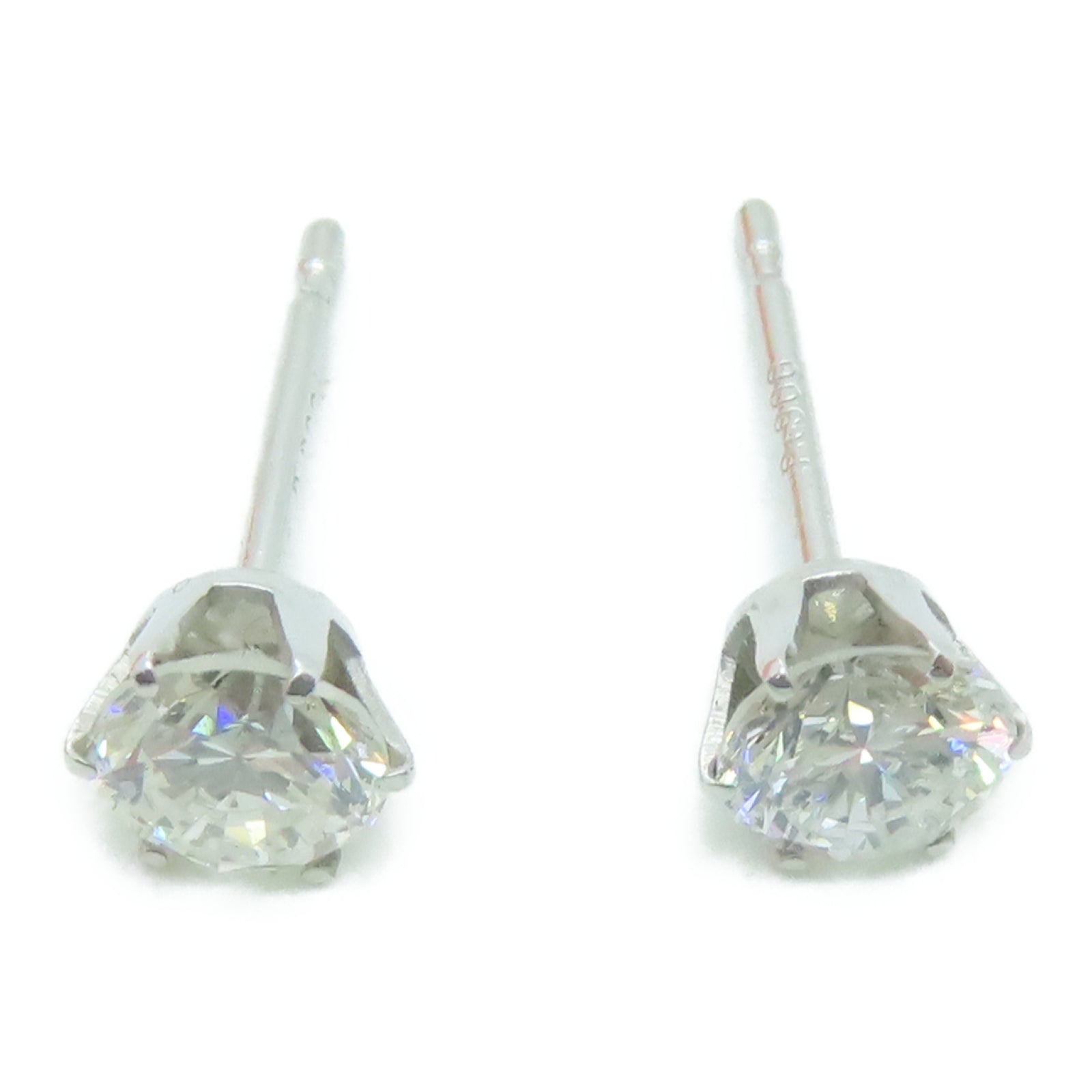JEWELRY 18K白金Diamond 1.0g 0.511ct/0.547ct钻石耳环