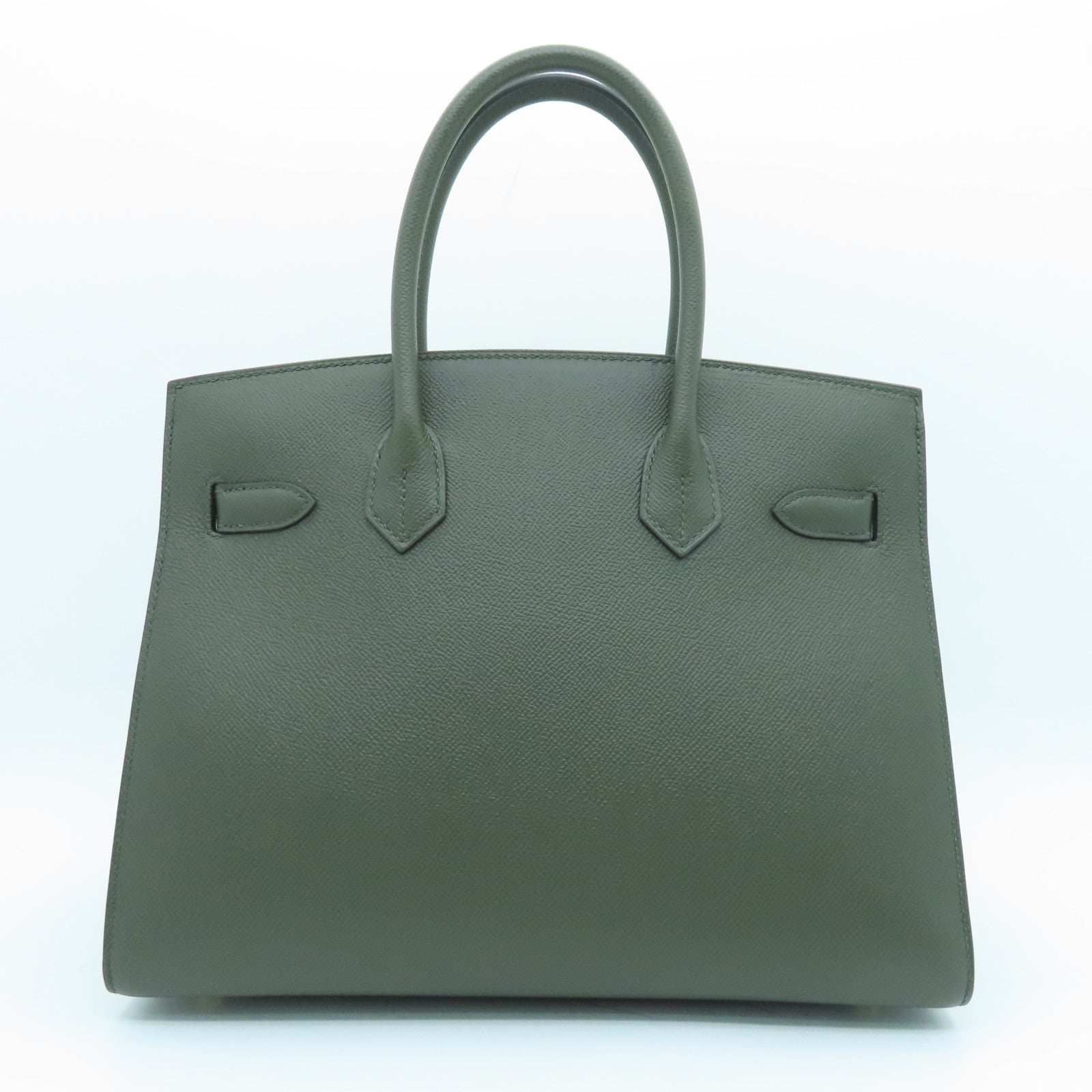 HERMES Veau Epsom皮革Birkin 30金扣手挽袋深绿色