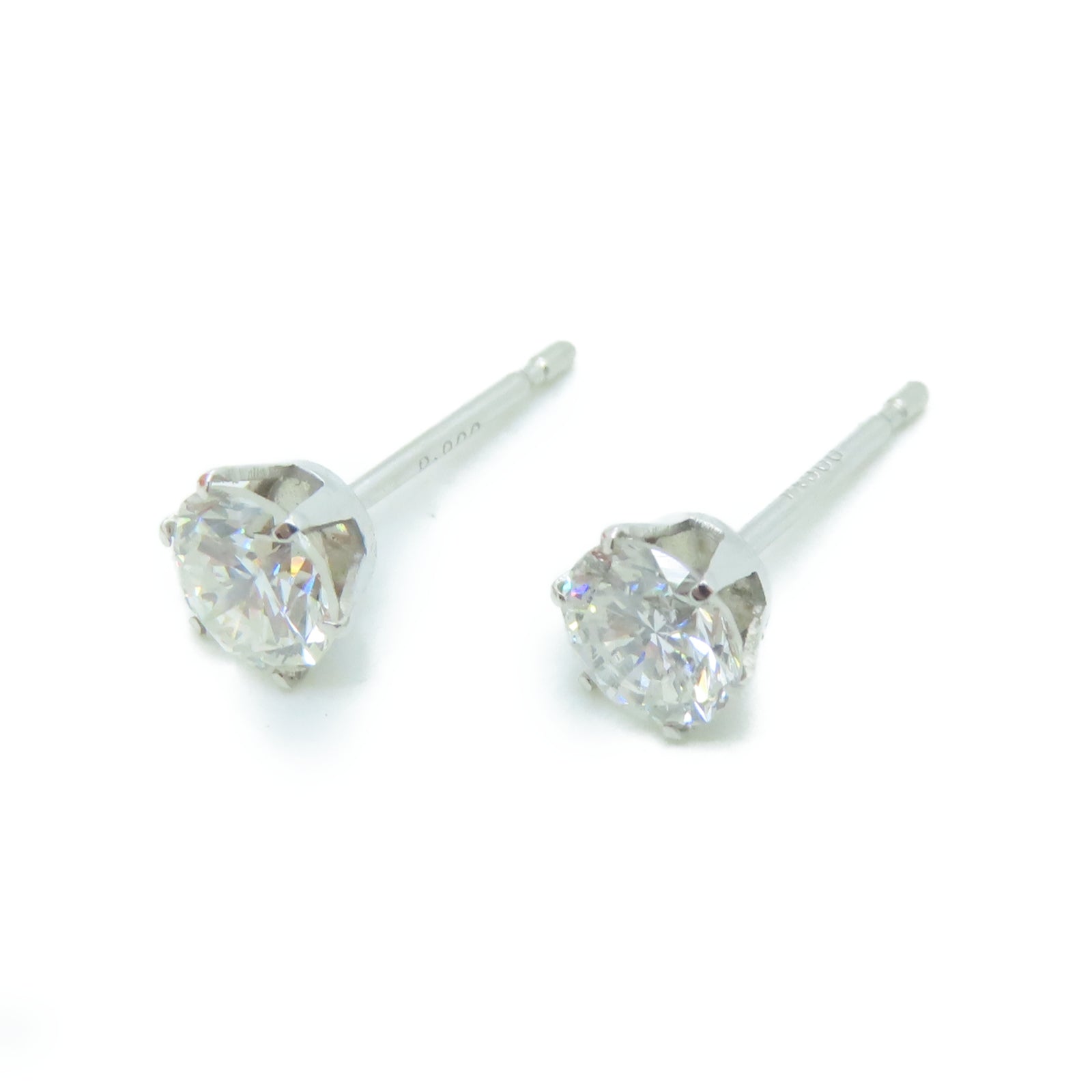 JEWELRY 18K白金Diamond 1.0g 0.511ct/0.547ct钻石耳环