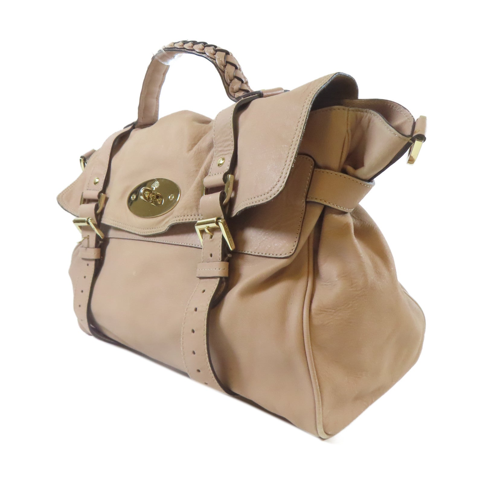 MULBERRY 牛皮皮革2 Way Shoulder Bag金扣手挽肩背兩用袋粉紅色