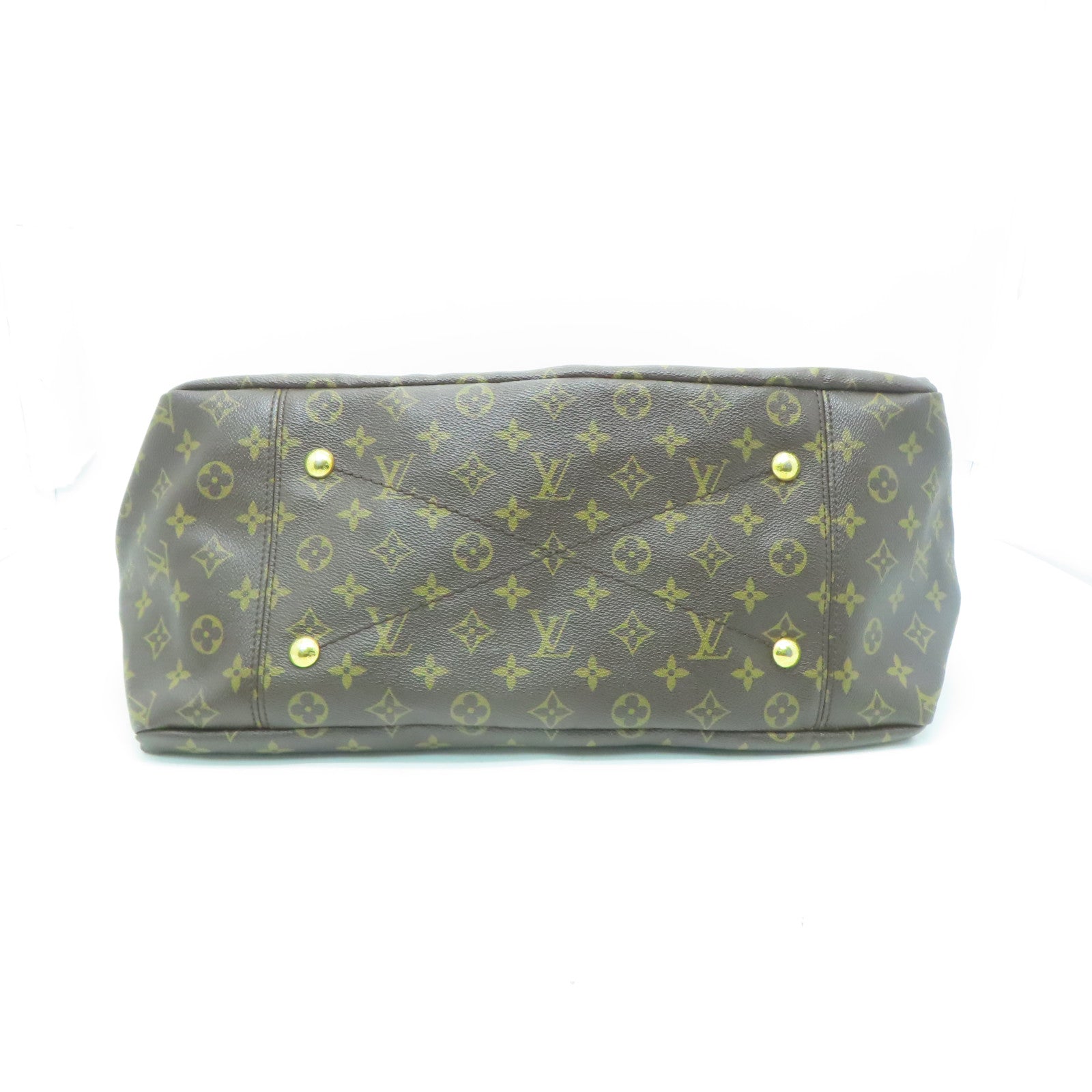 LOUIS VUITTON Monogram Artsy MM金扣波士頓包棕色