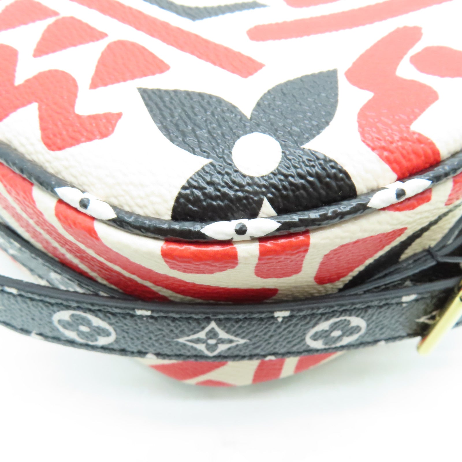 LOUIS VUITTON Clafoutis Giant Boite Chapeau金扣肩背袋红色黑色白色