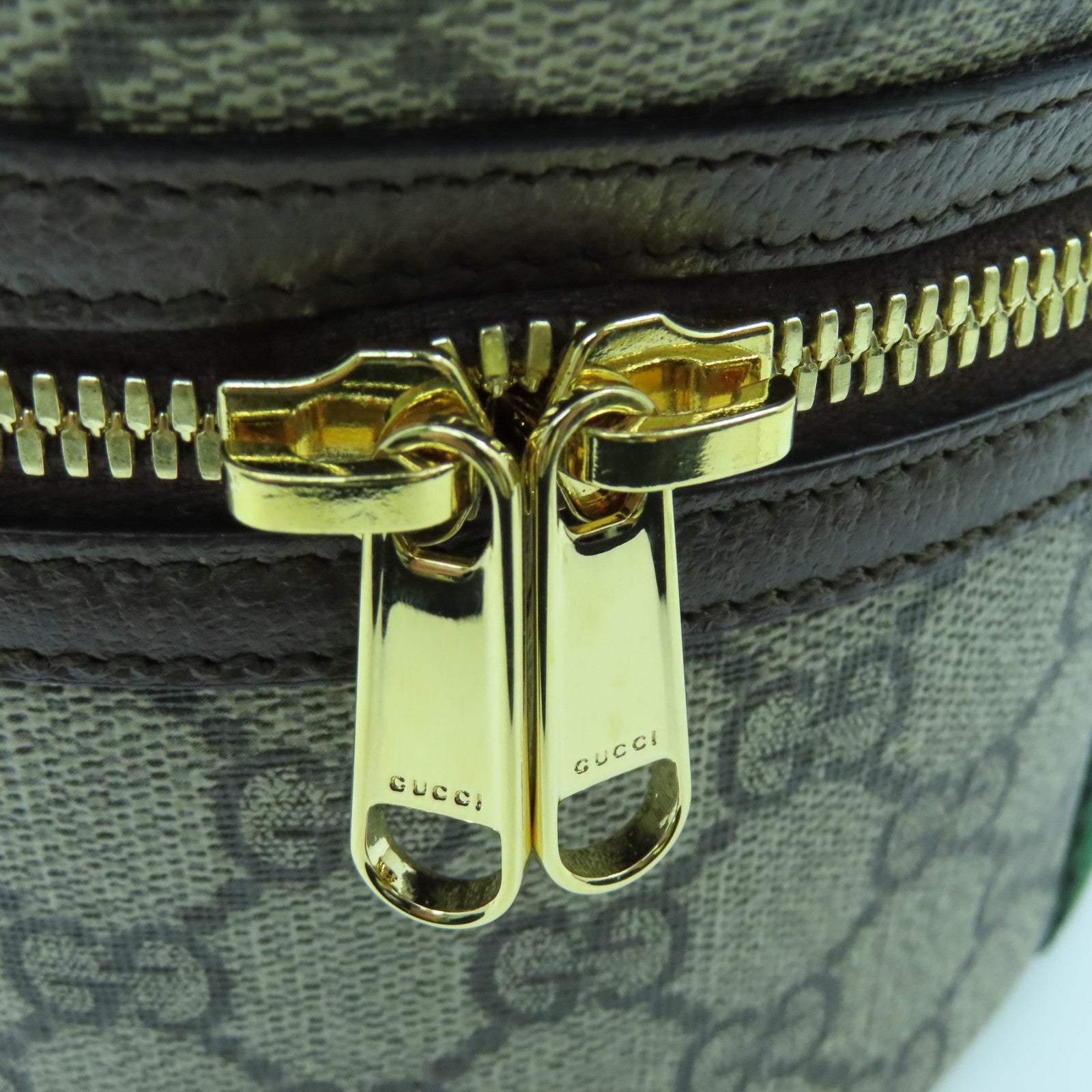 GUCCI 塗層帆布Ophidia GG-Supreme Vanity Case金扣手挽袋啡色