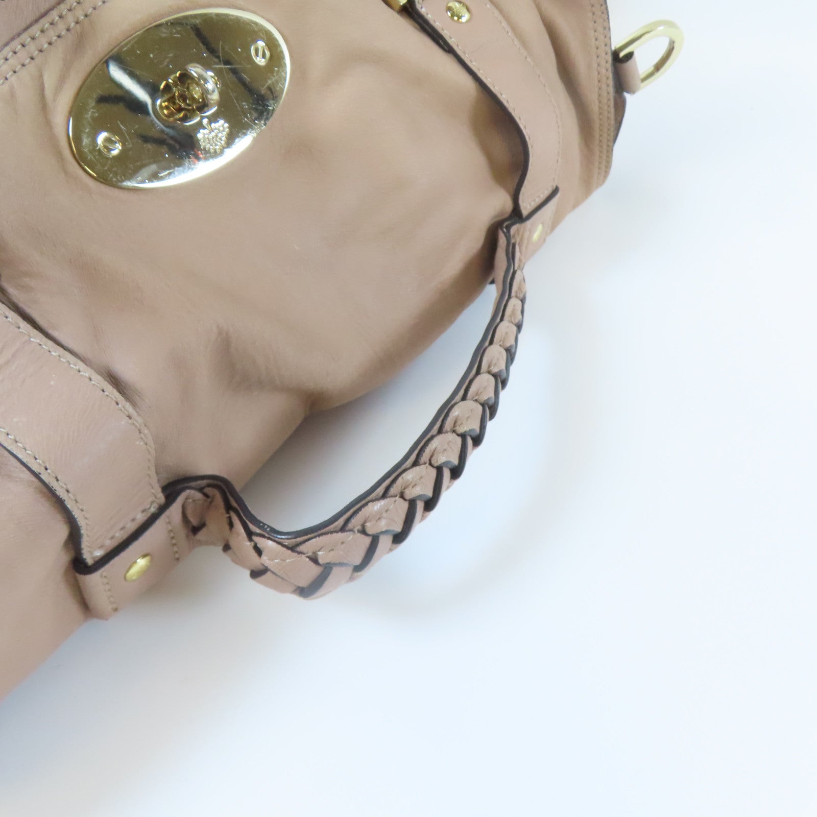 MULBERRY 牛皮皮革2 Way Shoulder Bag金扣手挽肩背兩用袋粉紅色