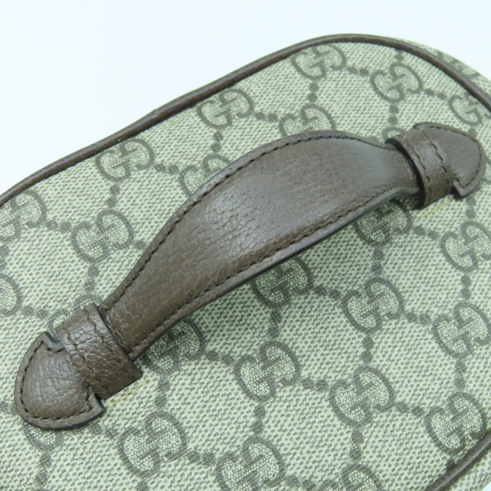GUCCI 塗層帆布Ophidia GG-Supreme Vanity Case金扣手挽袋啡色