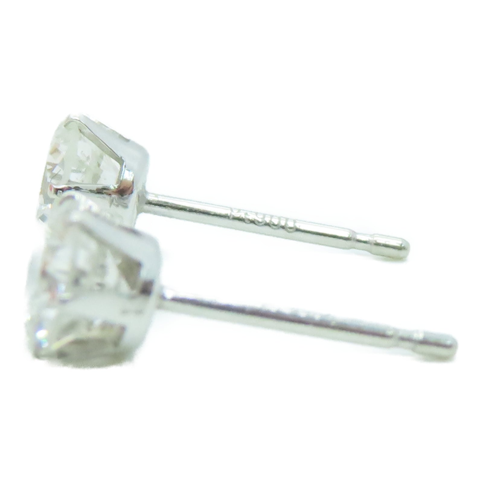 JEWELRY 18K白金Diamond 1.0g 0.511ct/0.547ct钻石耳环