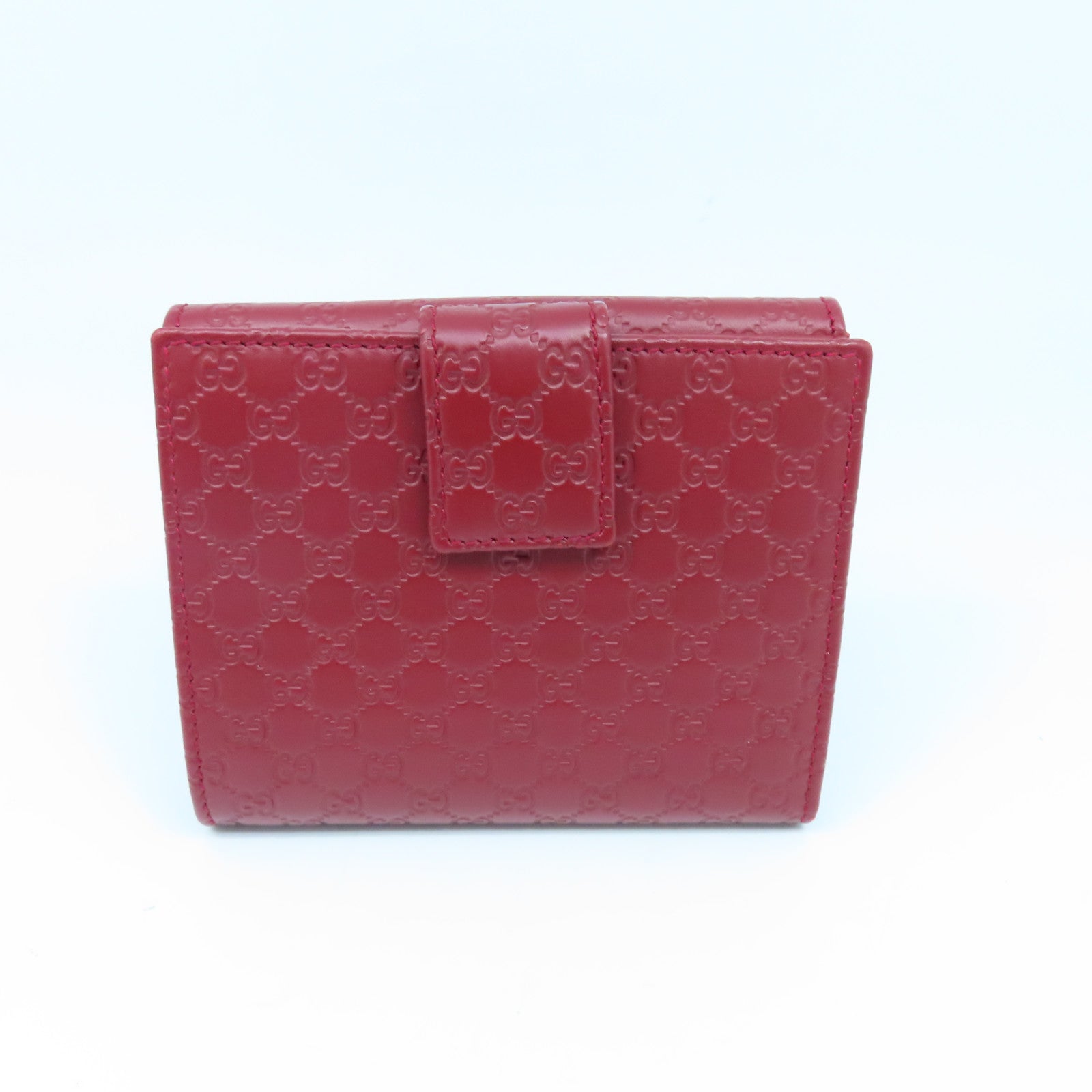 GUCCI 牛皮皮革Wallet金扣钱包红色