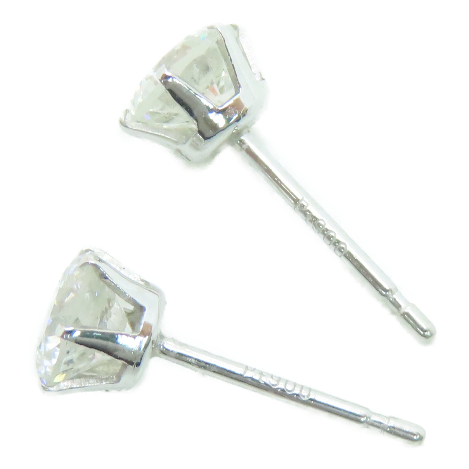 JEWELRY 18K白金Diamond 1.0g 0.511ct/0.547ct钻石耳环