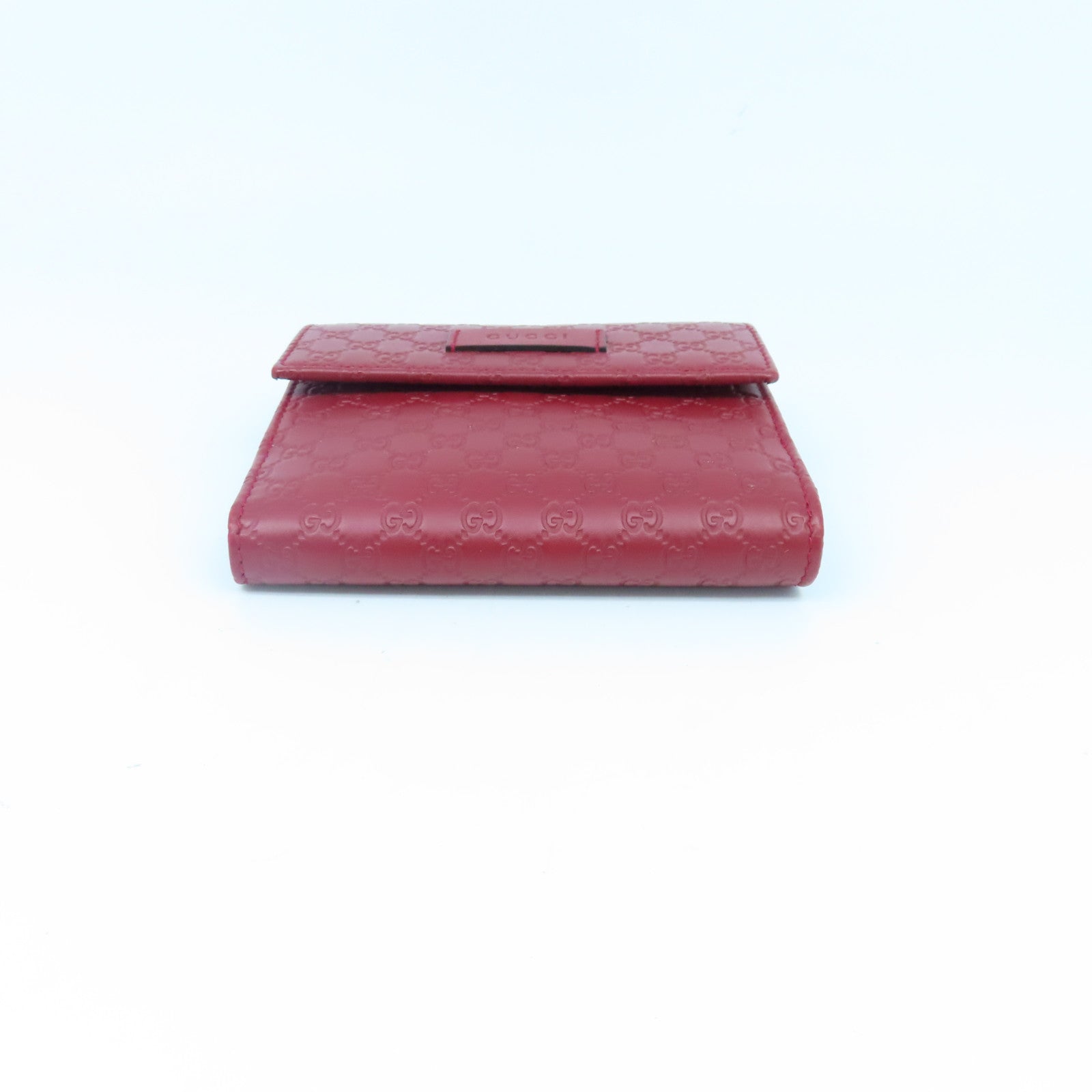 GUCCI 牛皮皮革Wallet金扣钱包红色