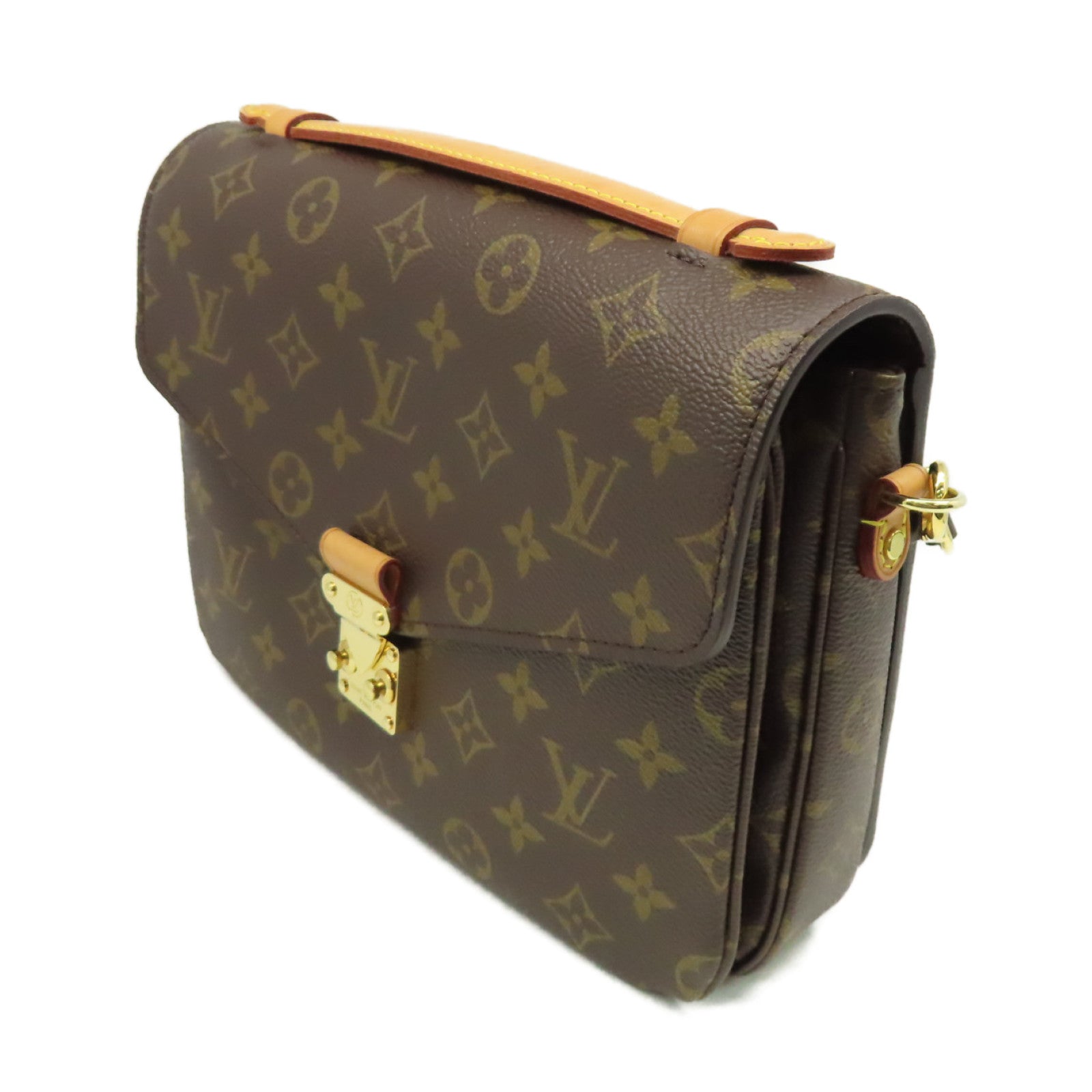 LOUIS VUITTON Monogram Pochette Metis 2Way Shoulder Bag金扣手挽肩背兩用袋啡色