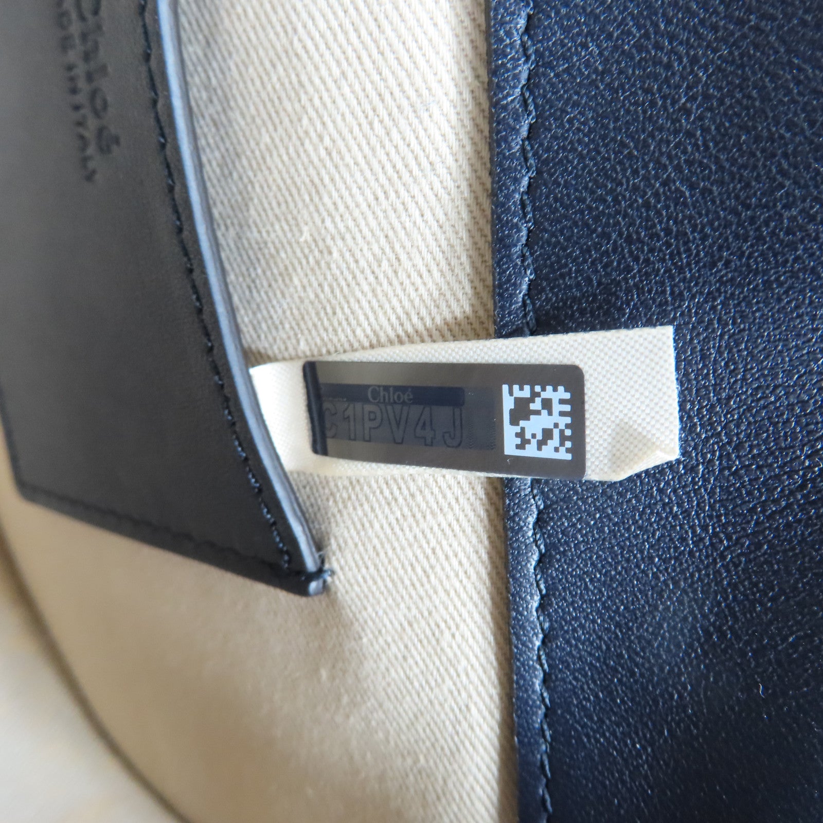 Chloe 牛皮皮革Shoulder Bag金扣肩背袋藍色/棕色