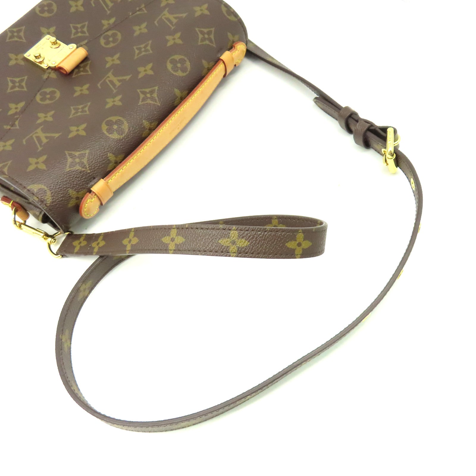 LOUIS VUITTON Monogram Pochette Metis 2Way Shoulder Bag金扣手挽肩背兩用袋啡色