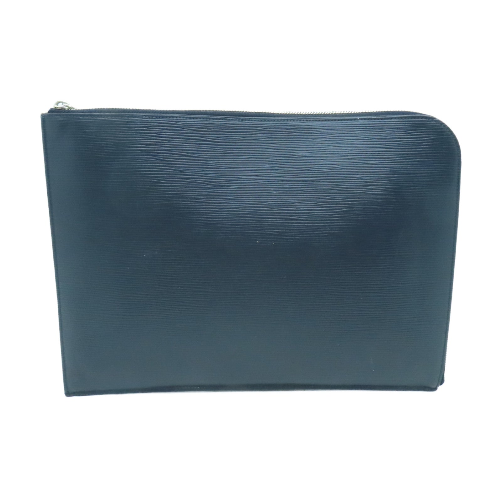 LOUIS VUITTON Epi Clutch Bag銀扣手拿包深藍色