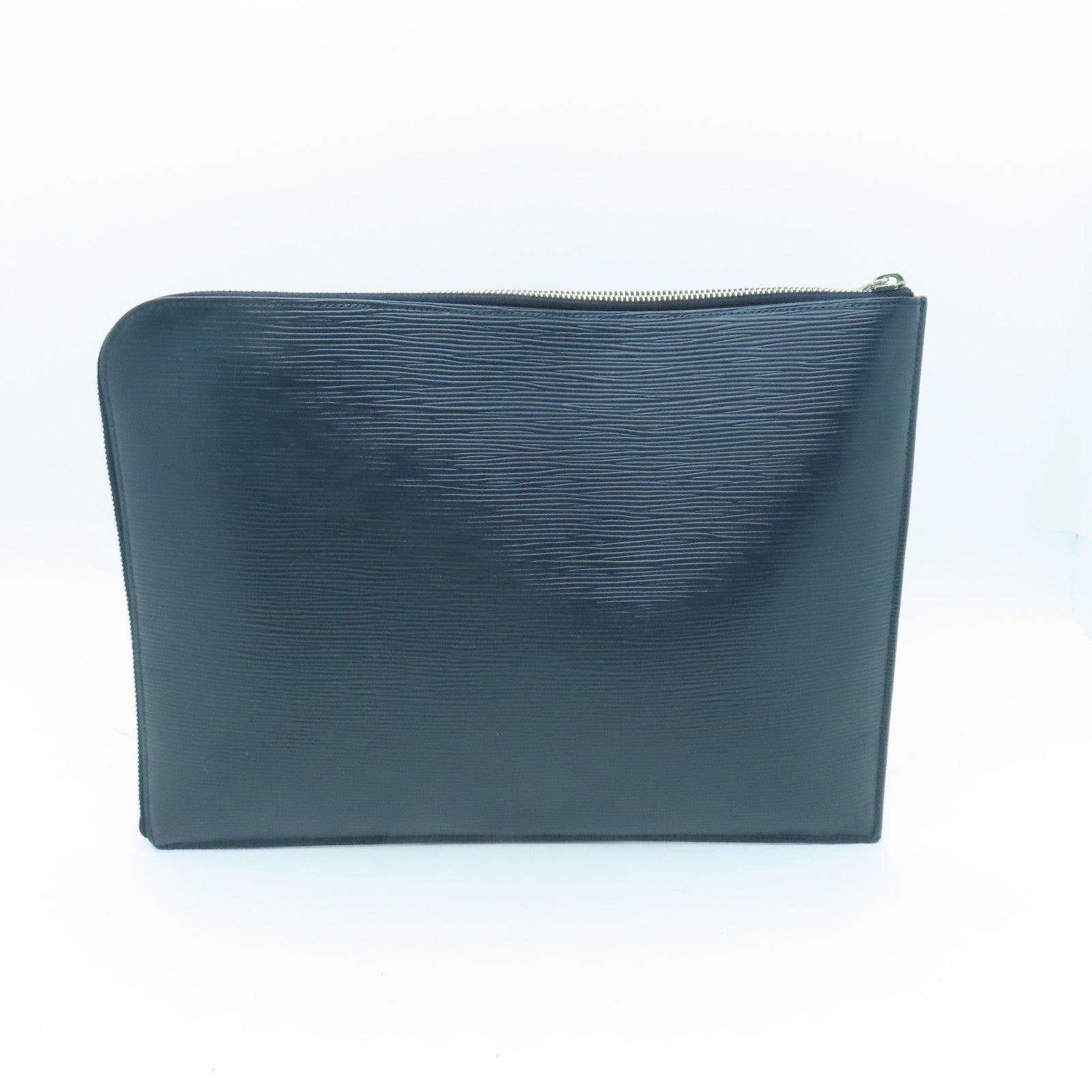 LOUIS VUITTON Epi Clutch Bag銀扣手拿包深藍色