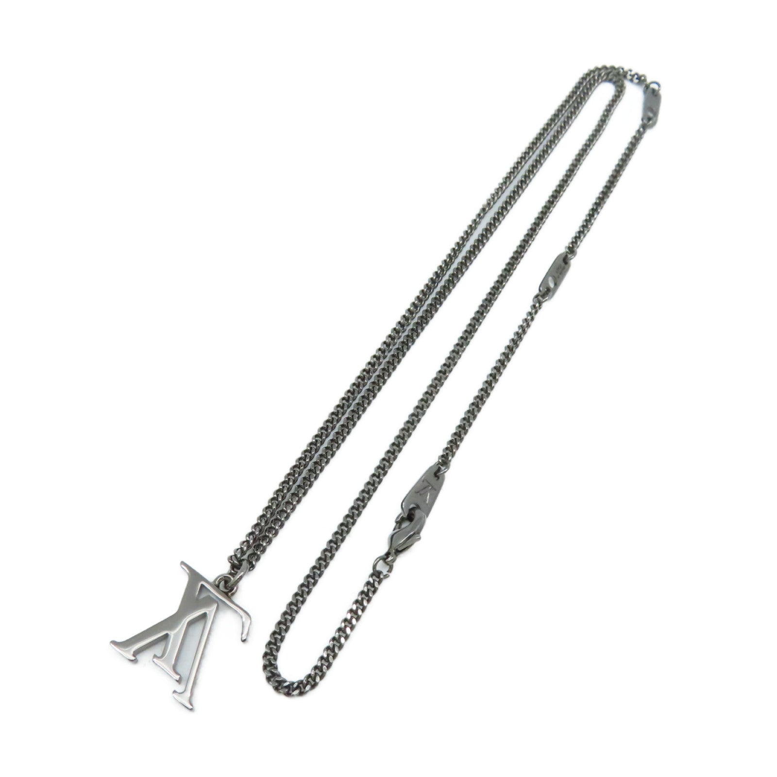 LOUIS VUITTON 金屬Collier Upside Down Necklace項鏈黑色