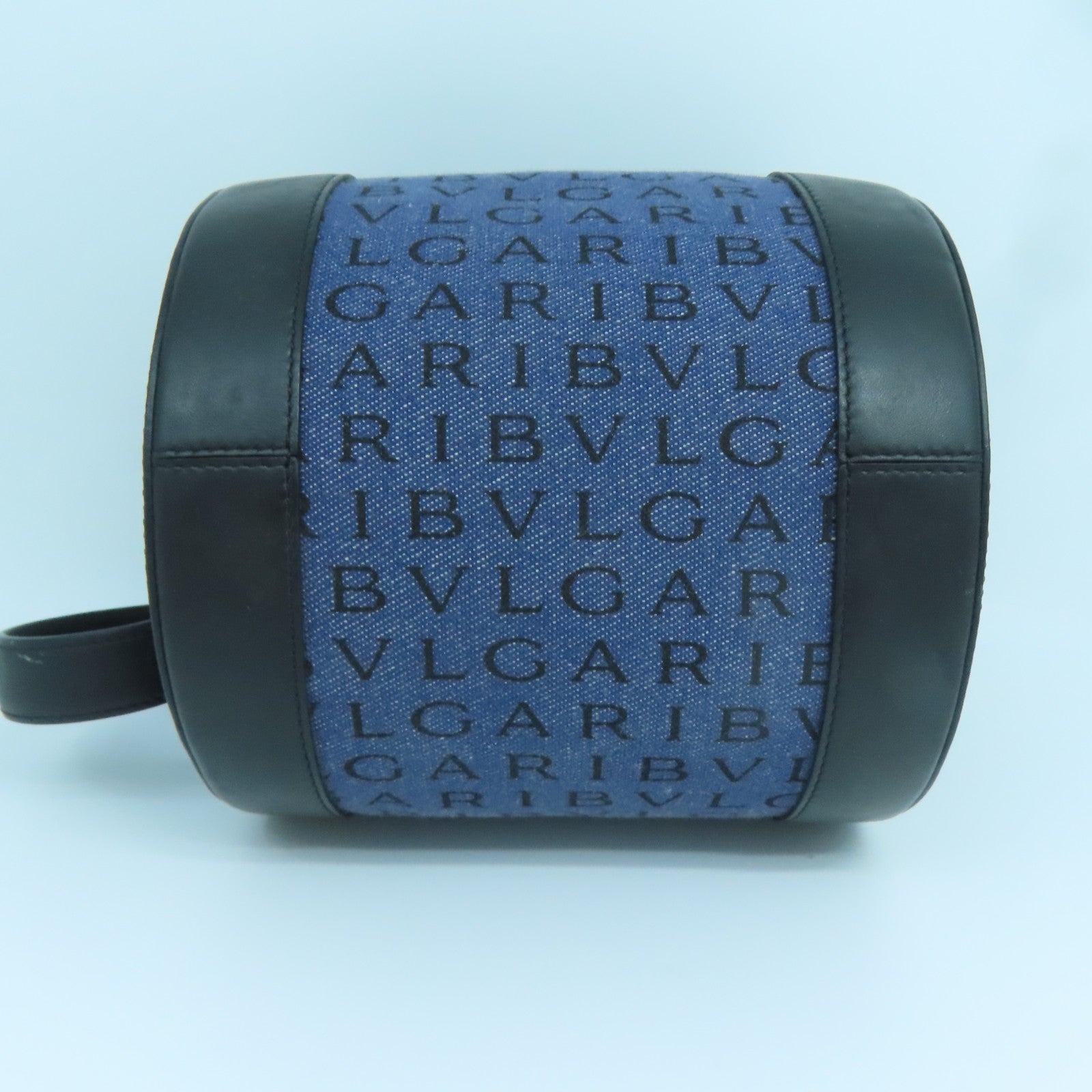 BVLGARI 帆布Shoulder Bag金扣肩背袋藍色