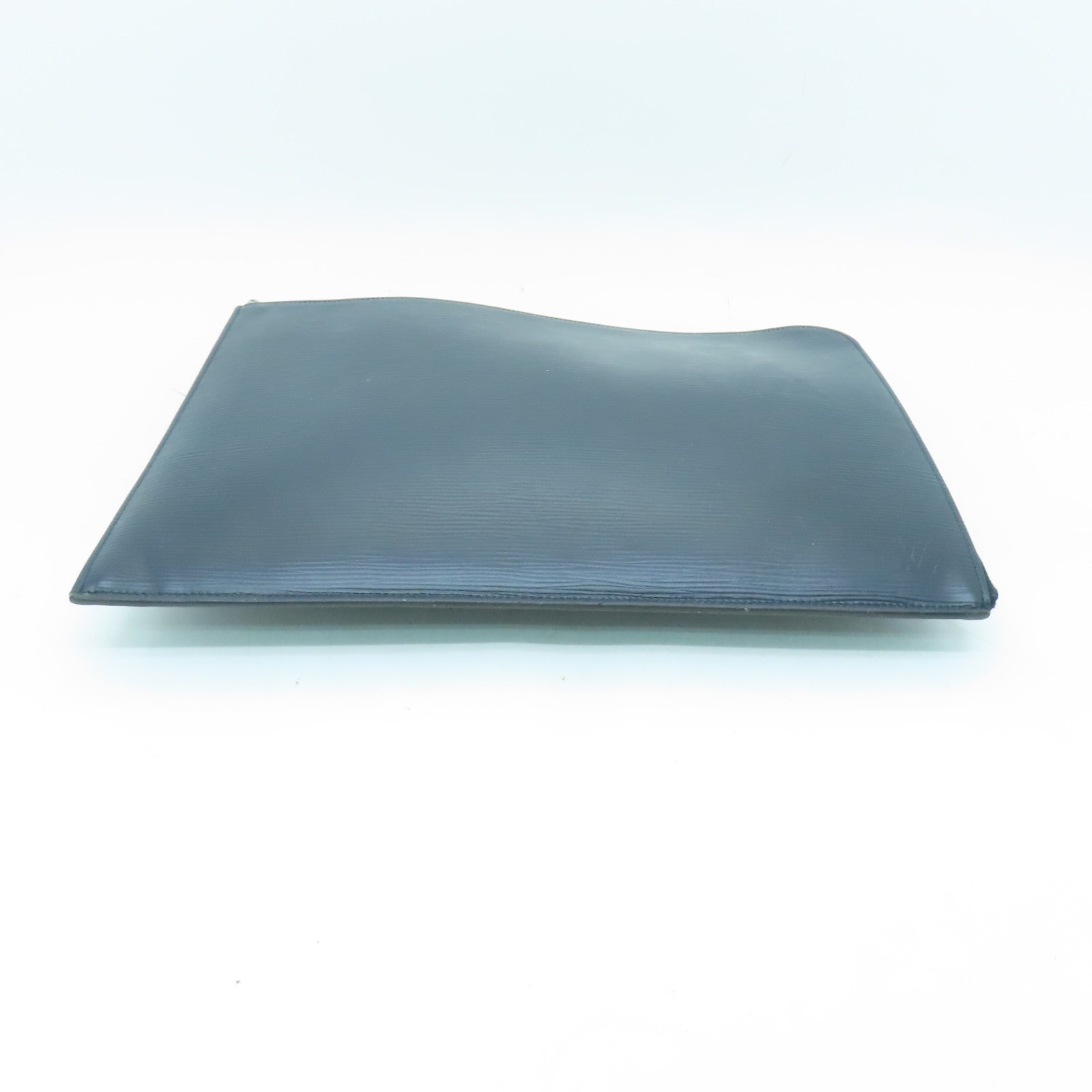 LOUIS VUITTON Epi Clutch Bag銀扣手拿包深藍色