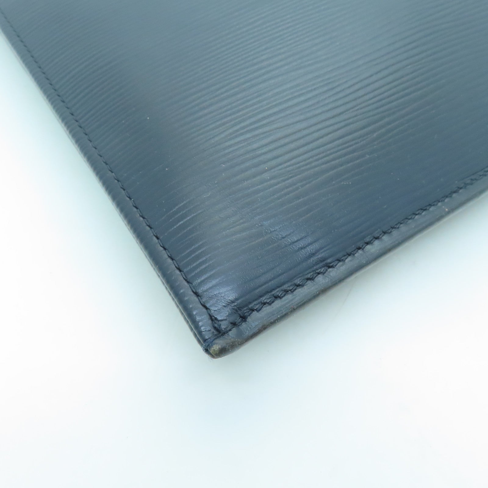 LOUIS VUITTON Epi Clutch Bag銀扣手拿包深藍色