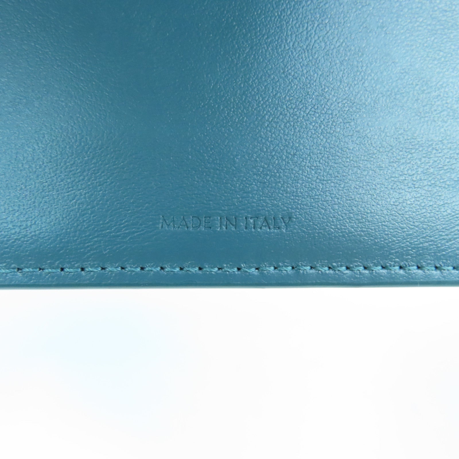 CELINE 牛皮皮革Small Trifold Wallet金扣錢包普魯士藍色