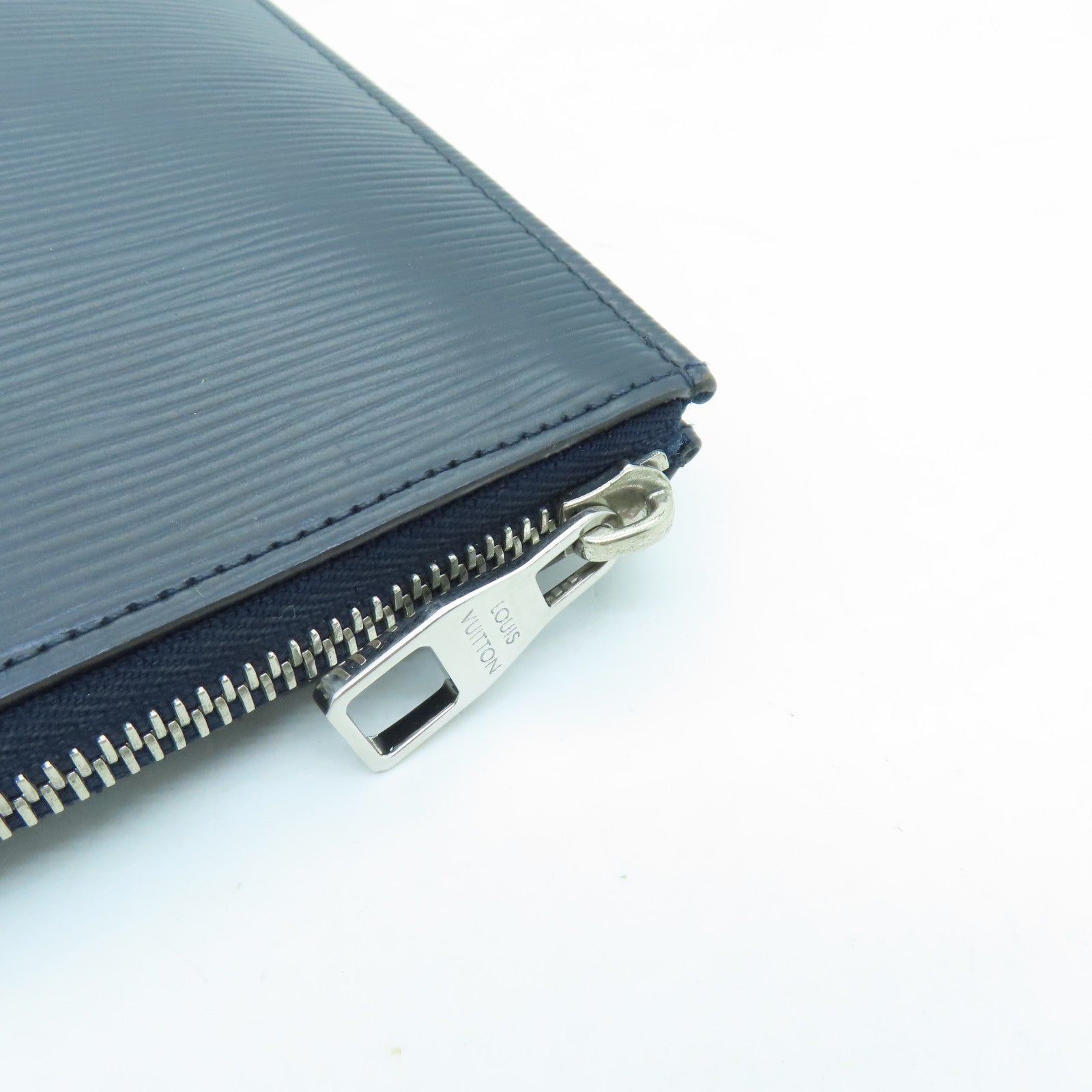 LOUIS VUITTON Epi Clutch Bag銀扣手拿包深藍色