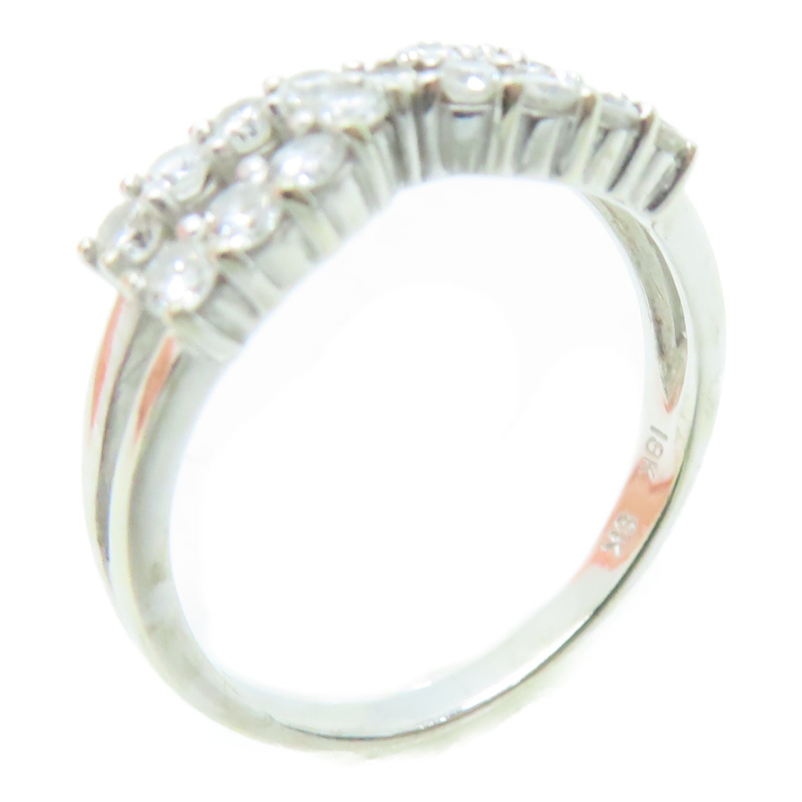 JEWELRY 18K白金Diamond 2.66g 0.51ct钻石戒指US#5.5