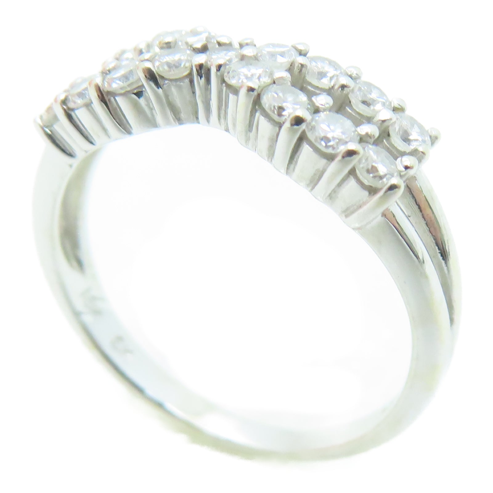 JEWELRY 18K白金Diamond 2.66g 0.51ct钻石戒指US#5.5