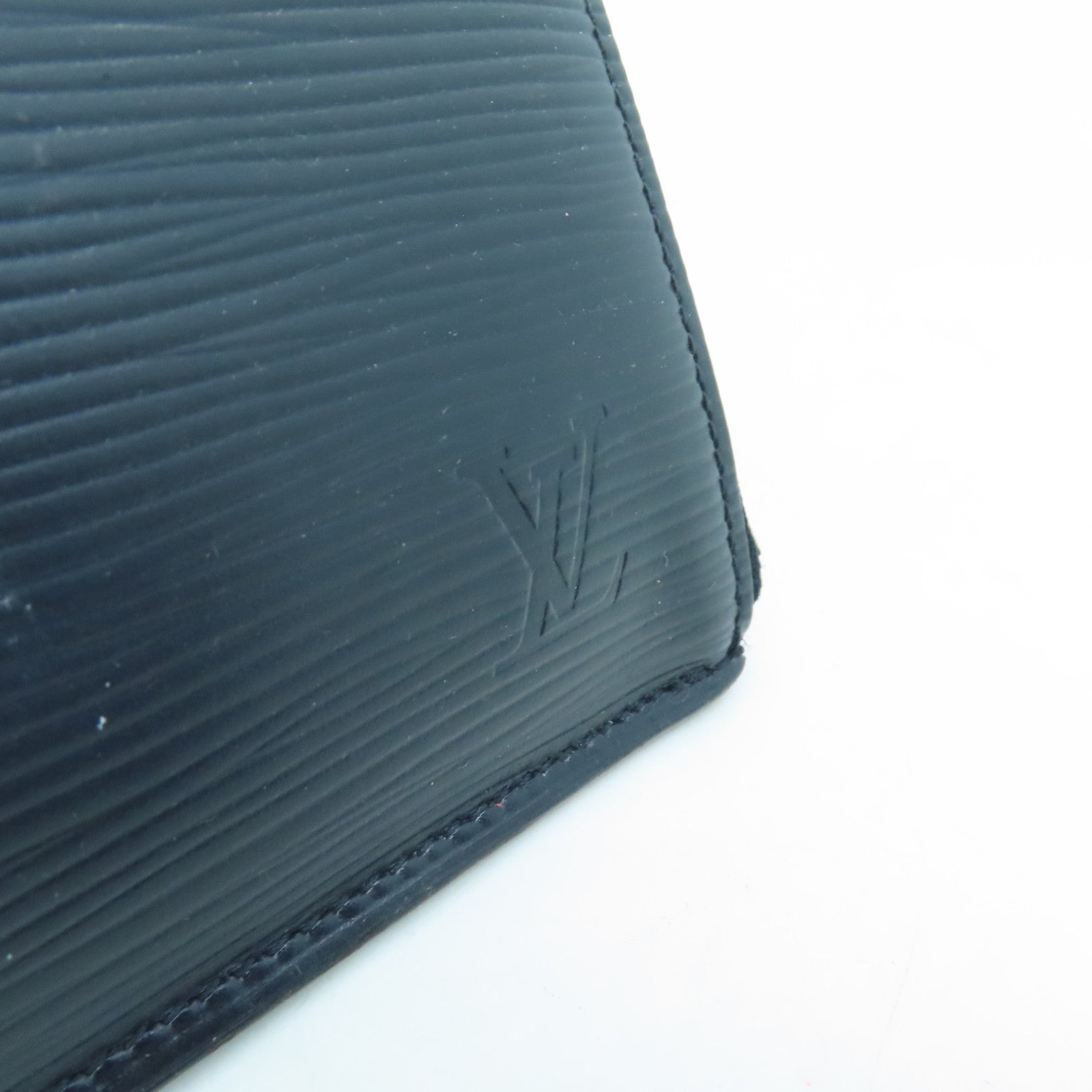 LOUIS VUITTON Epi Clutch Bag銀扣手拿包深藍色