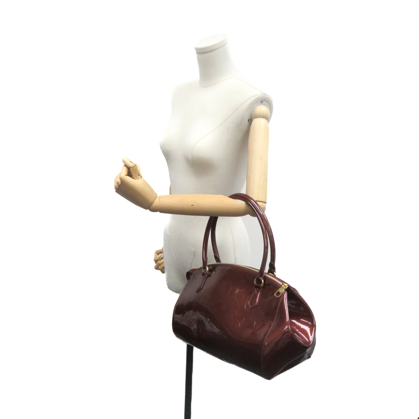 LOUIS VUITTON Vernis Sherwood GM Shoulder Bag肩背袋啡色