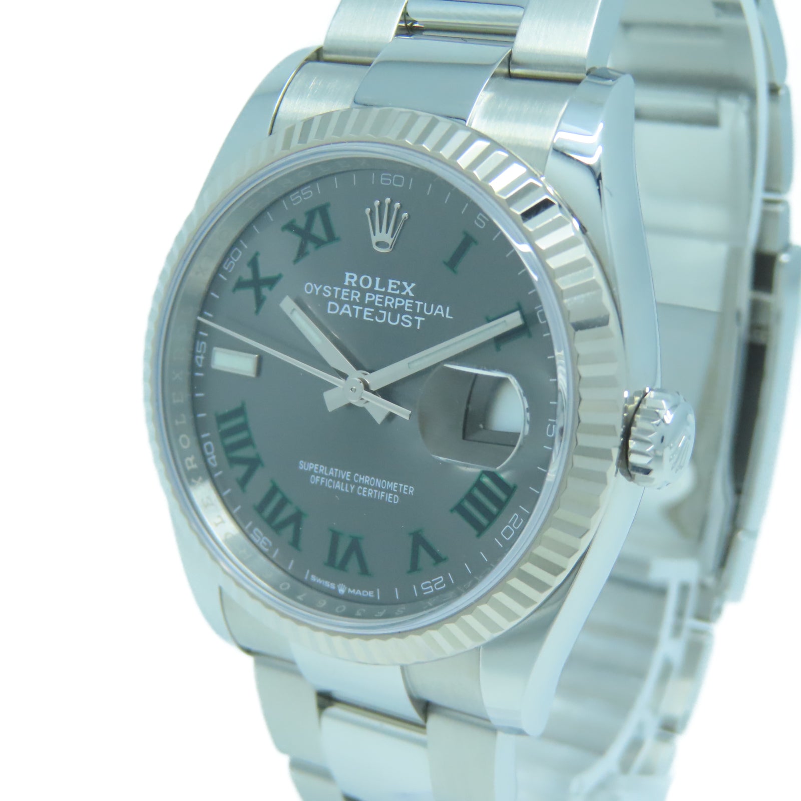 ROLEX Datejust 36mm 18K白金/不鏽鋼自動機芯手錶灰色