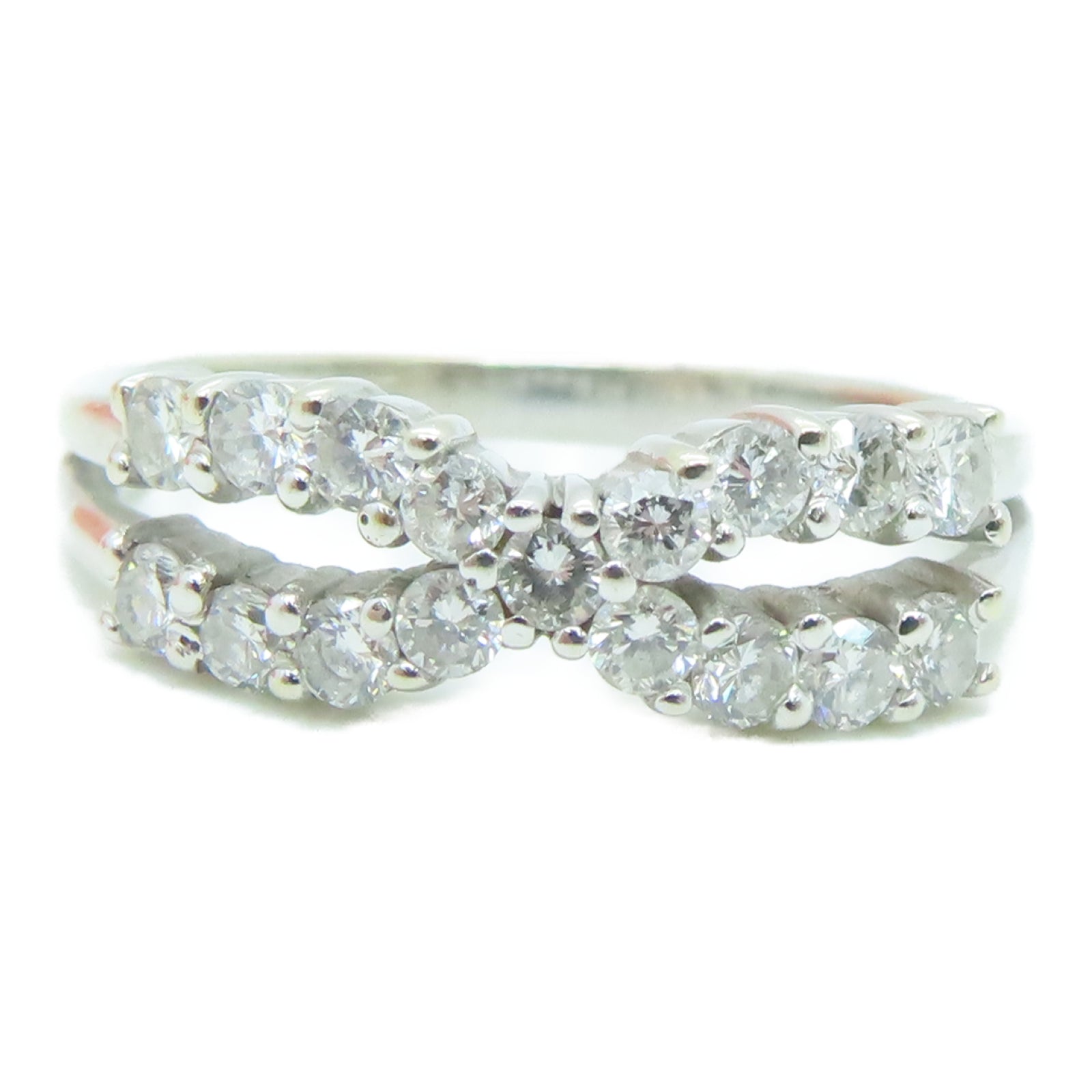 JEWELRY 18K白金Diamond 2.66g 0.51ct钻石戒指US#5.5
