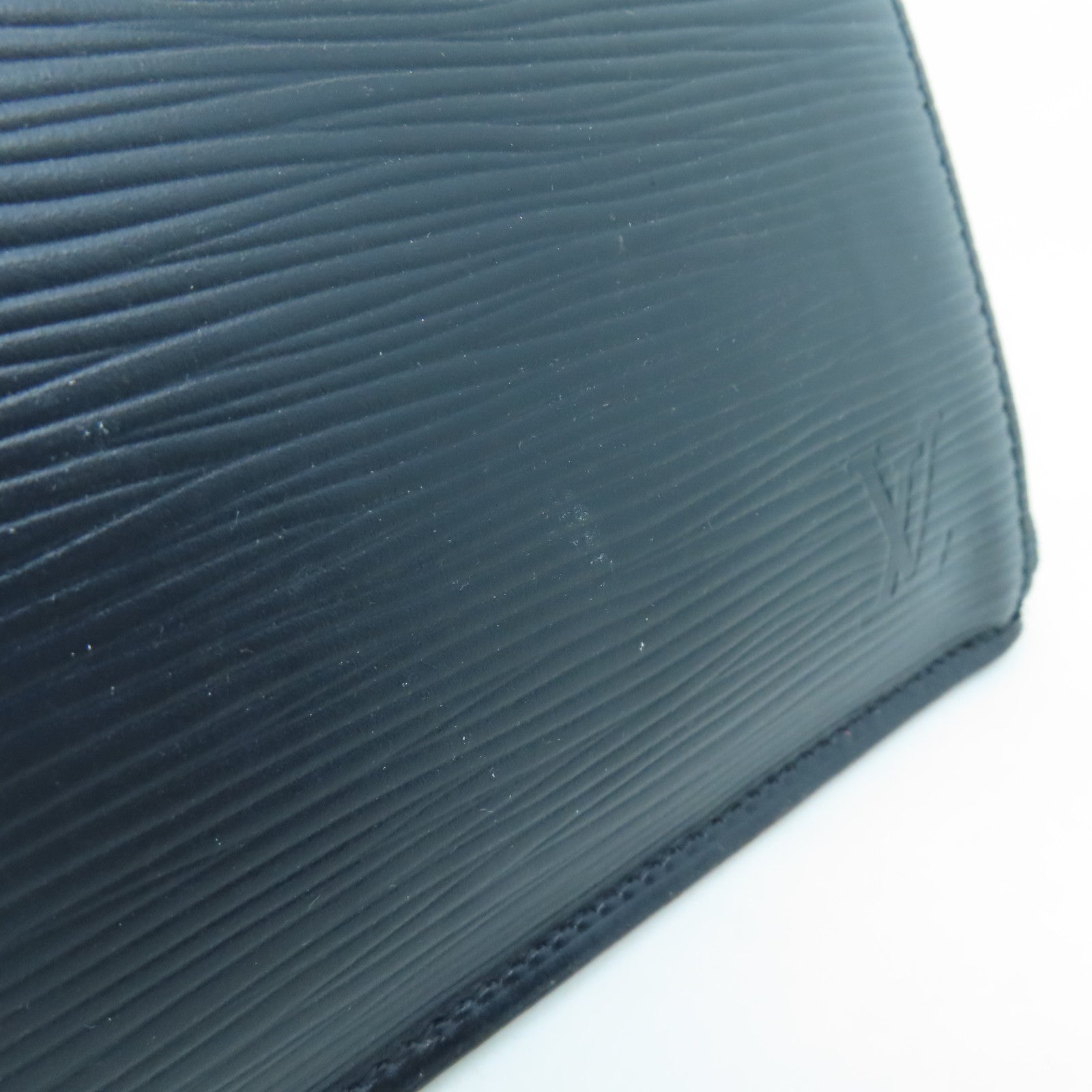 LOUIS VUITTON Epi Clutch Bag銀扣手拿包深藍色