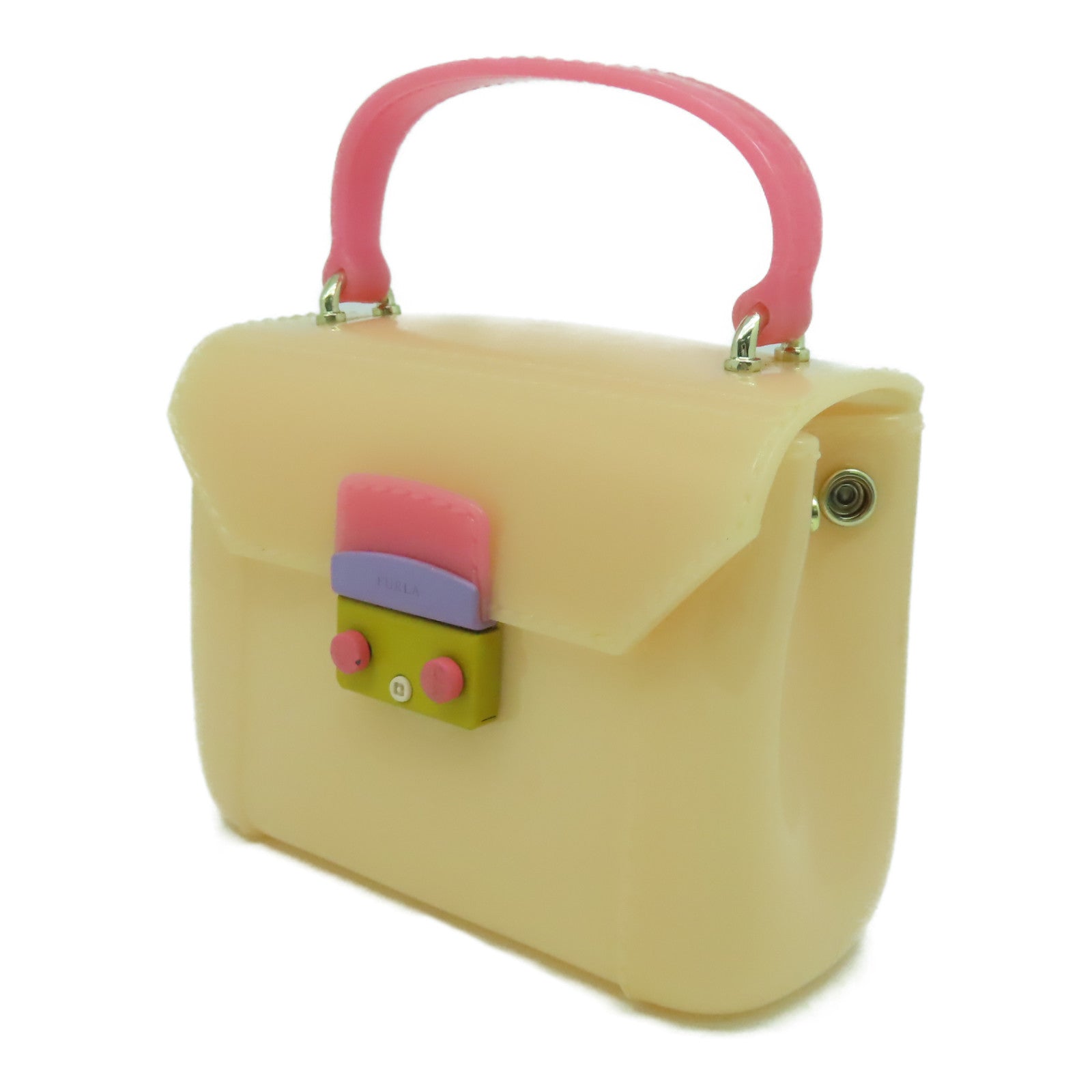 Furla PVC Handbag手挽肩背兩用袋粉紅色