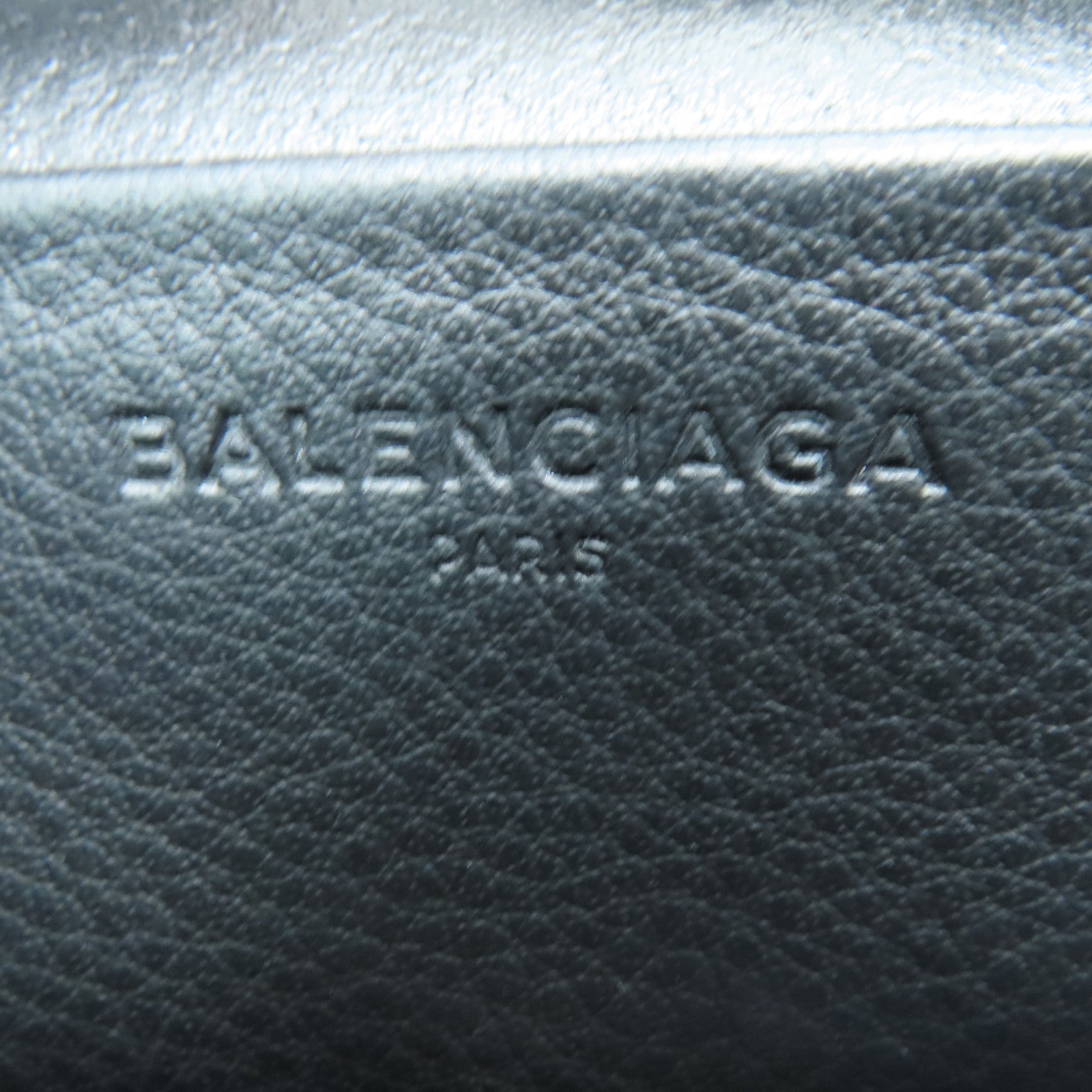 BALENCIAGA 牛皮皮革Shoulder Bag银扣肩背袋灰色