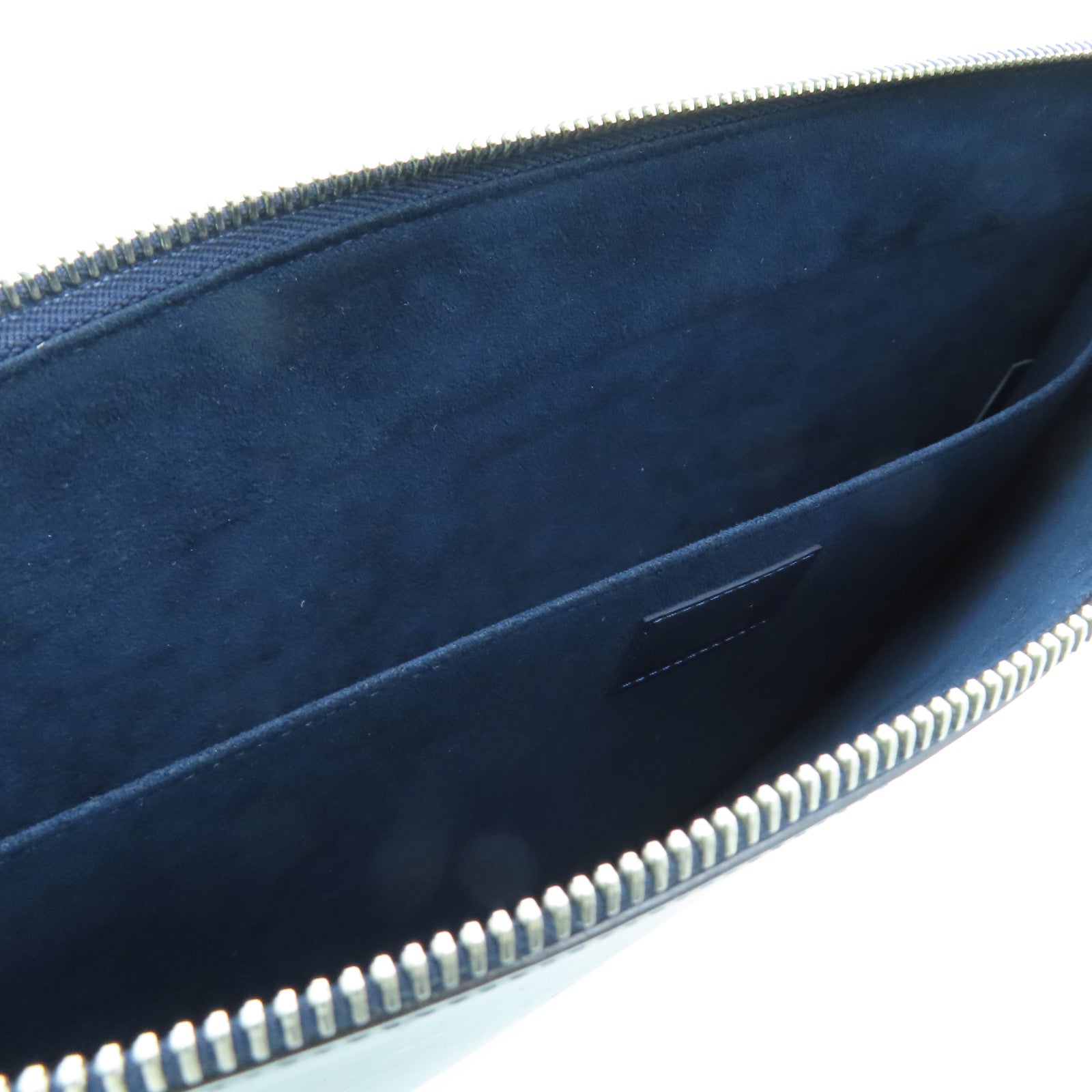 LOUIS VUITTON Epi Clutch Bag銀扣手拿包深藍色