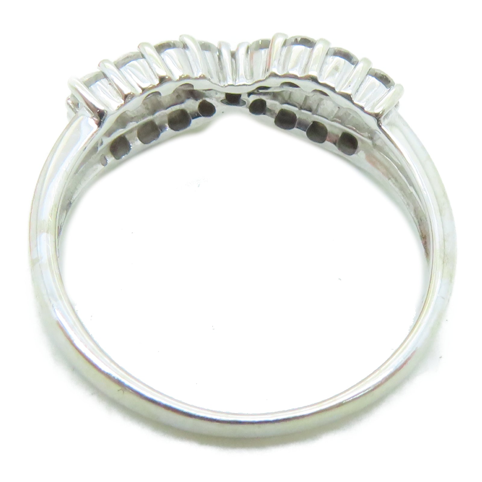 JEWELRY 18K白金Diamond 2.66g 0.51ct钻石戒指US#5.5