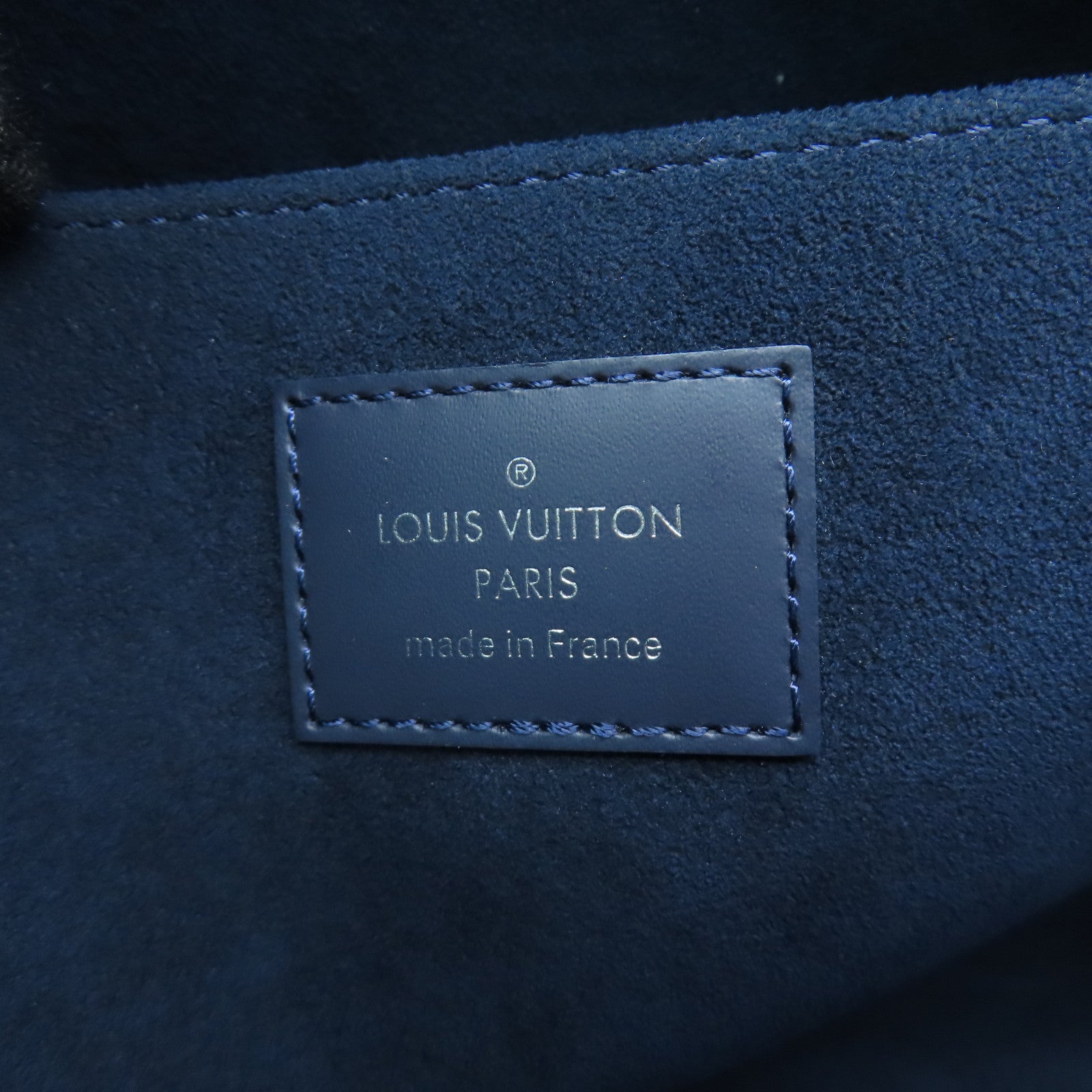 LOUIS VUITTON Epi Clutch Bag銀扣手拿包深藍色